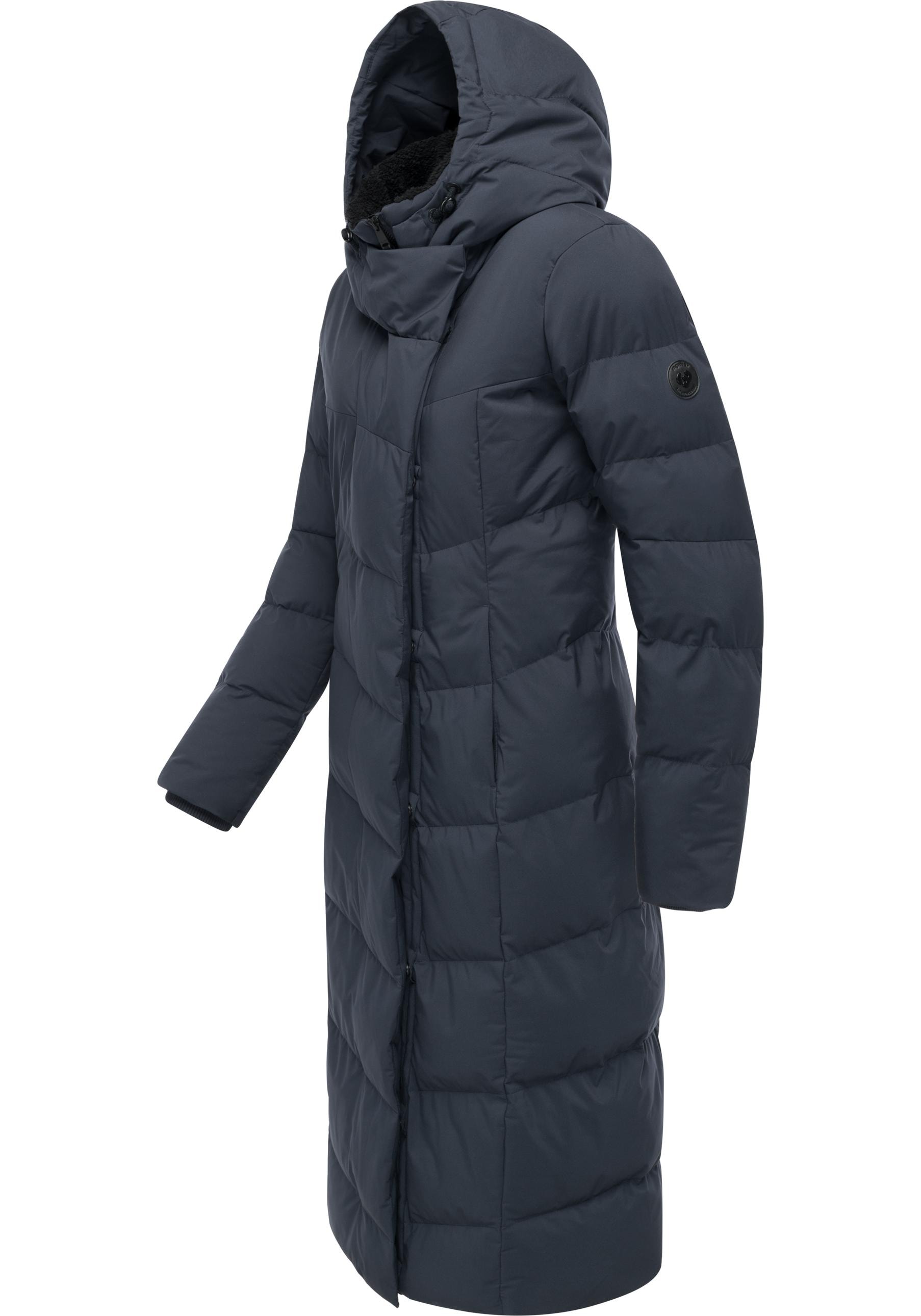 Ragwear Wintermantel »Pavla Long Soft YOUMODO«, Wasserdichter Steppmantel mit Kuschelkragen
