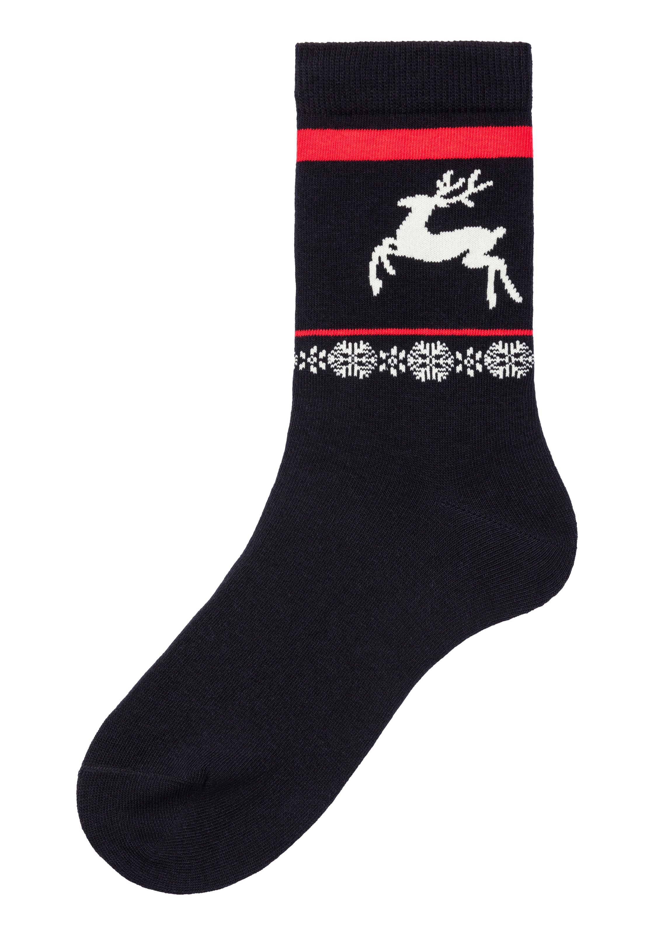 H.I.S Basicsocken, (Packung, 3 Paar), mit Wintermotiven