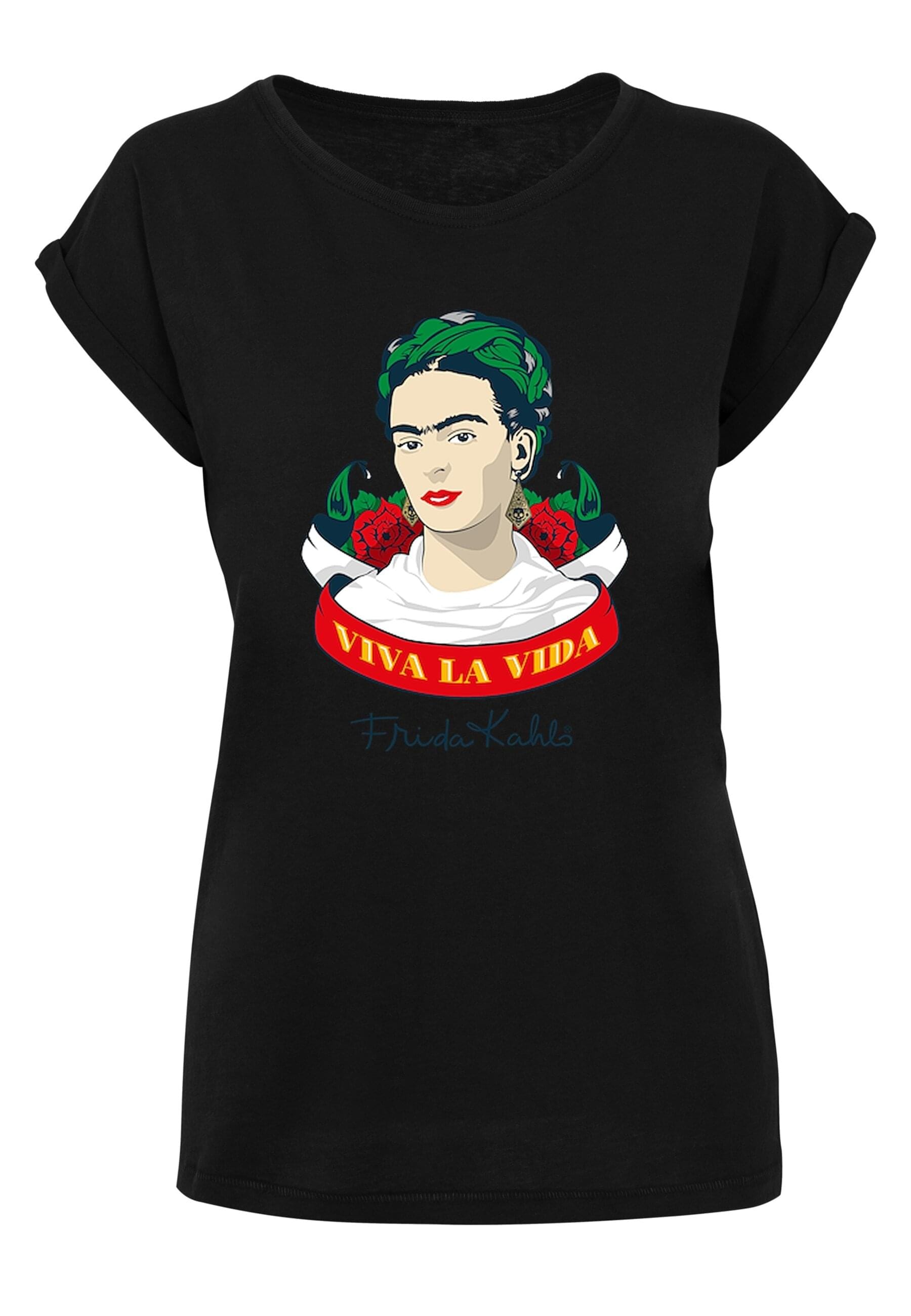 T-Shirt »Merchcode Damen Ladies Frida Kahlo Viva la vida T-Shirt«, (1 tlg.)