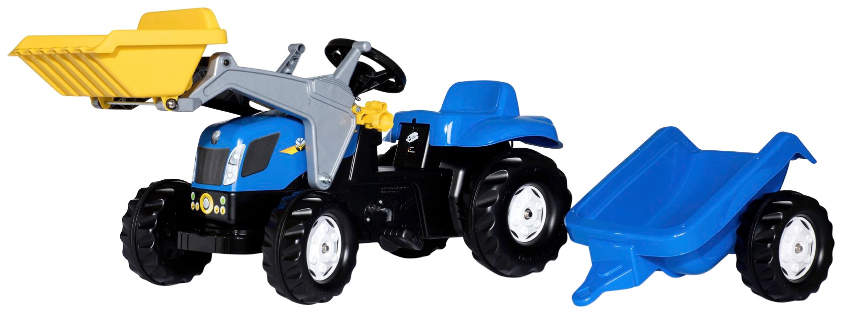 rolly toys® Tretfahrzeug »NH T7040«, Traktor mit Trailer und Lader