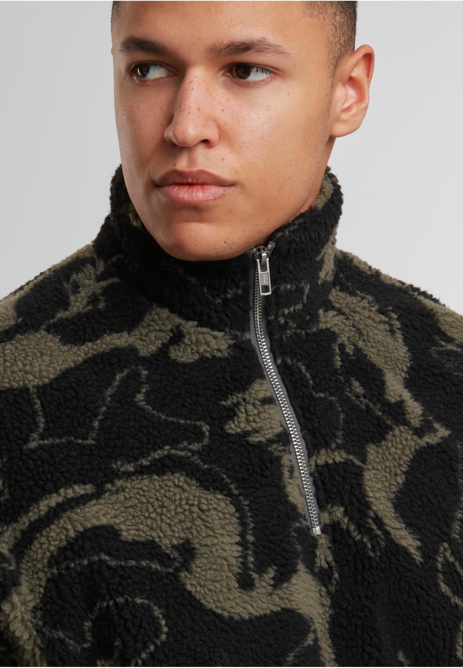 URBAN CLASSICS Sweater »Urban Classics Oversized Pattern Teddy Troyer«, (1 tlg.)