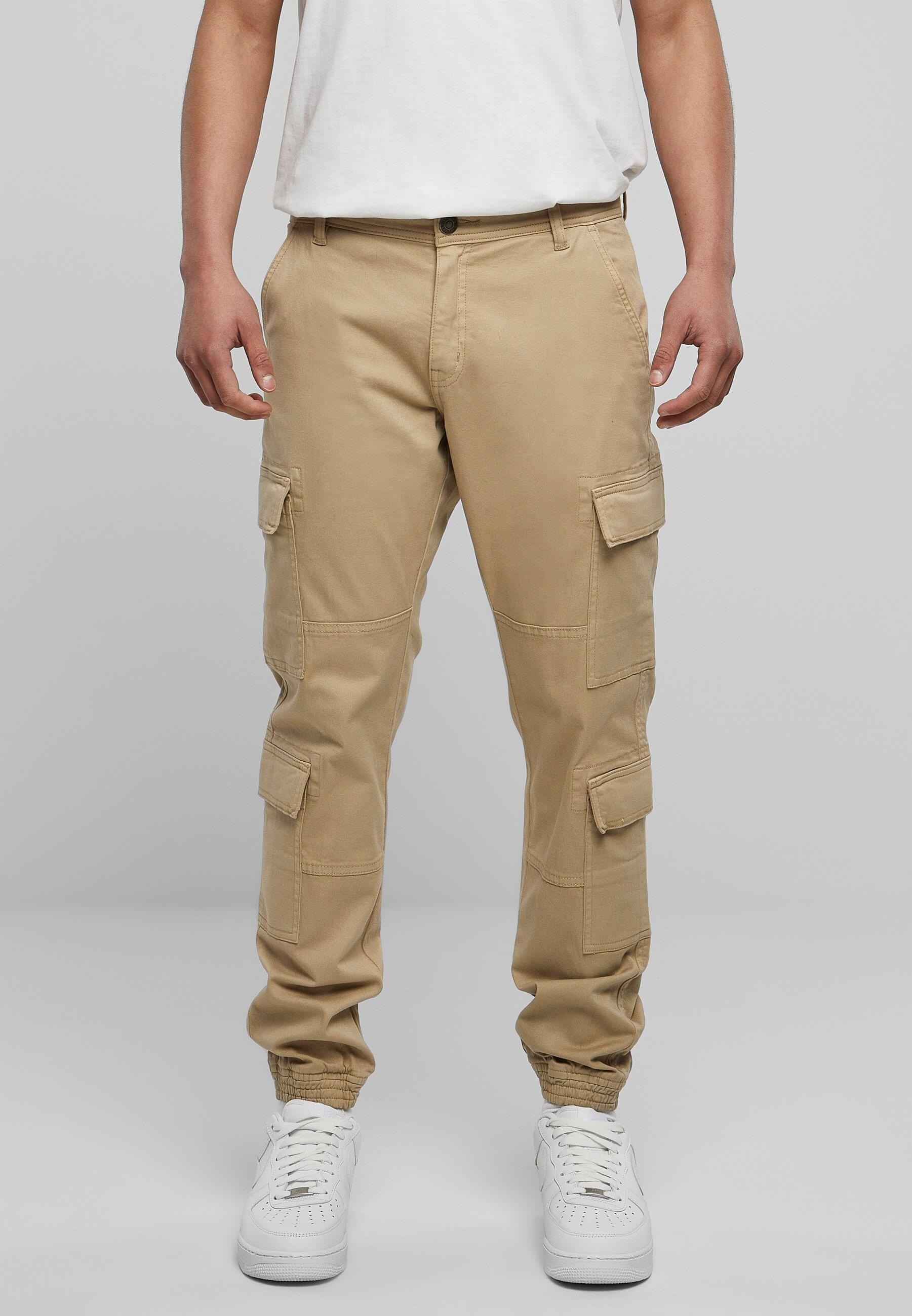 URBAN CLASSICS Stoffhose »Urban Classics Herren Double Cargo Twill Jogging Pants«, (1 tlg.)