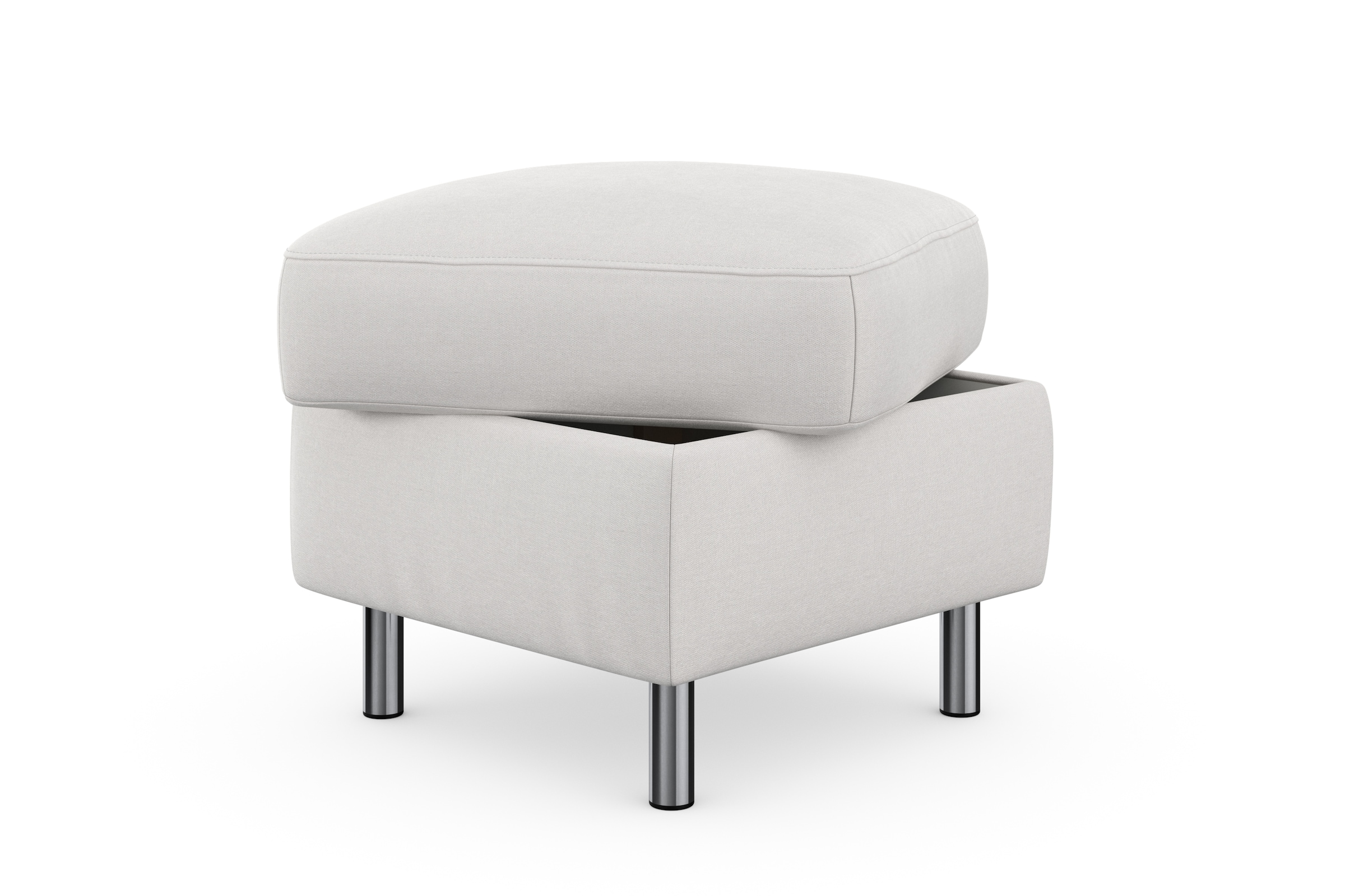 sit&more Stauraumhocker »Sinatra«, Sitzfläche ist abnehmbar, chromfarbene Metallfüße