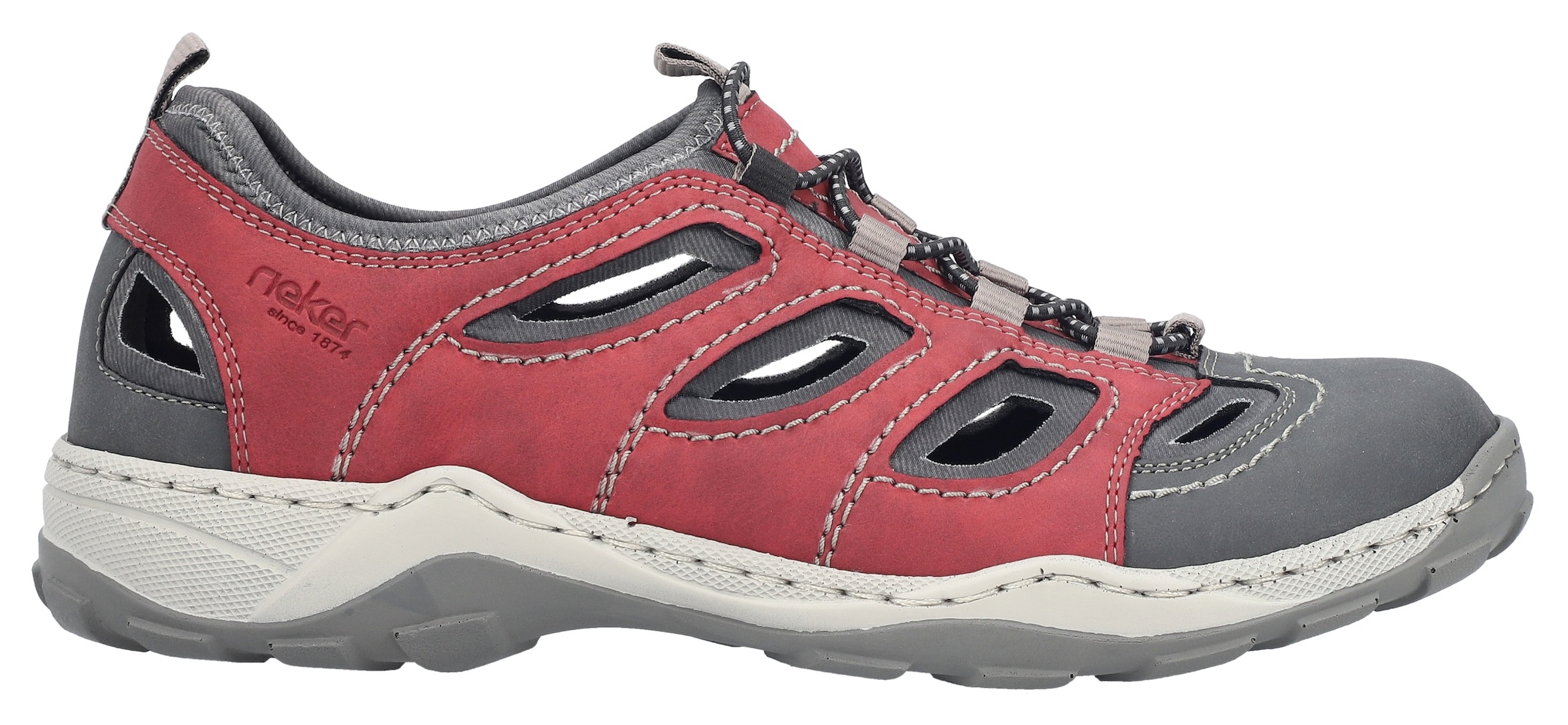 Rieker Slipper  Trekking Schuh, Sandale, Sommerschuh mit praktischem Gummizug