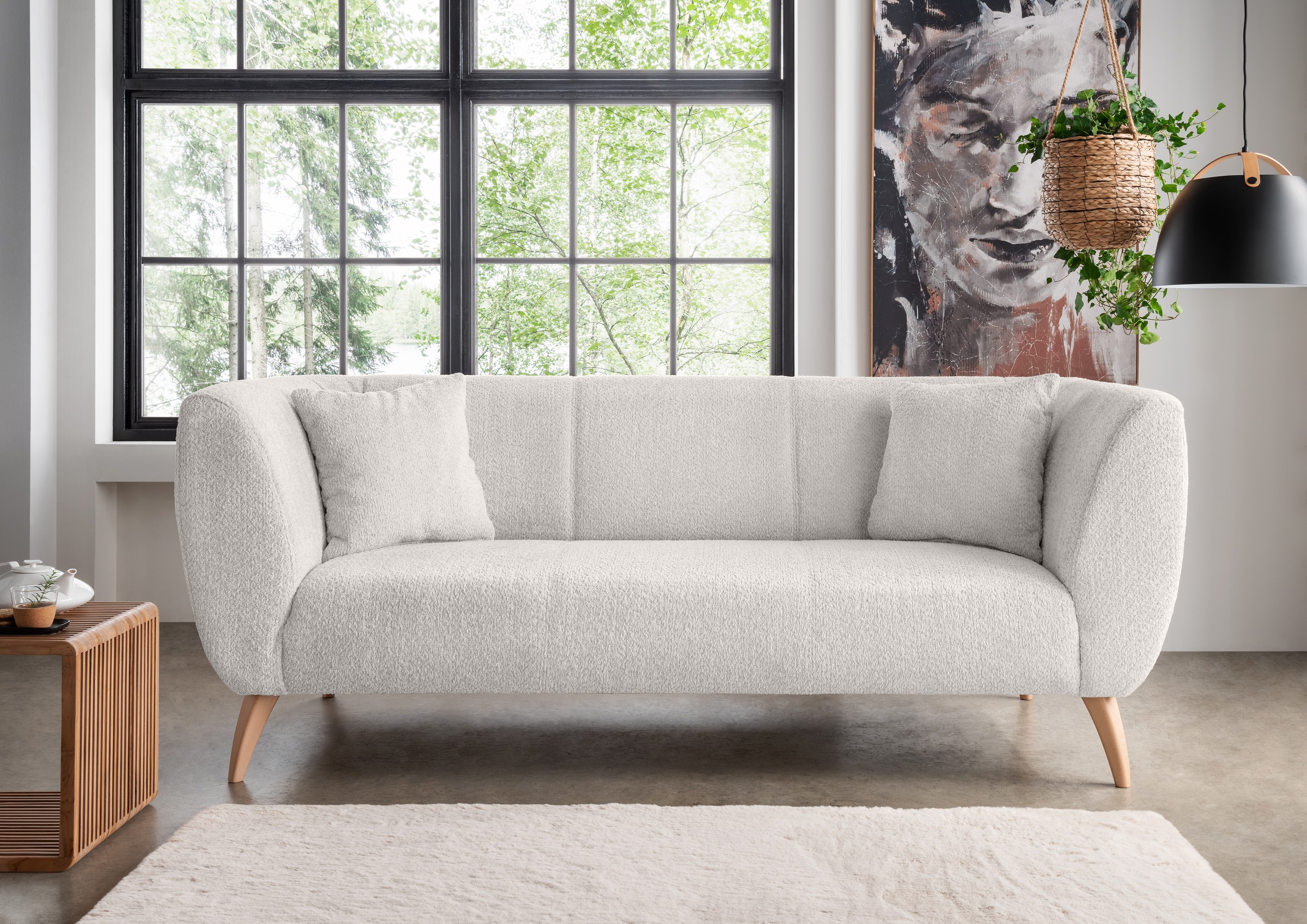 Home affaire 3-Sitzer zwei verschiedene Fußfarben wählbar günstig online kaufen