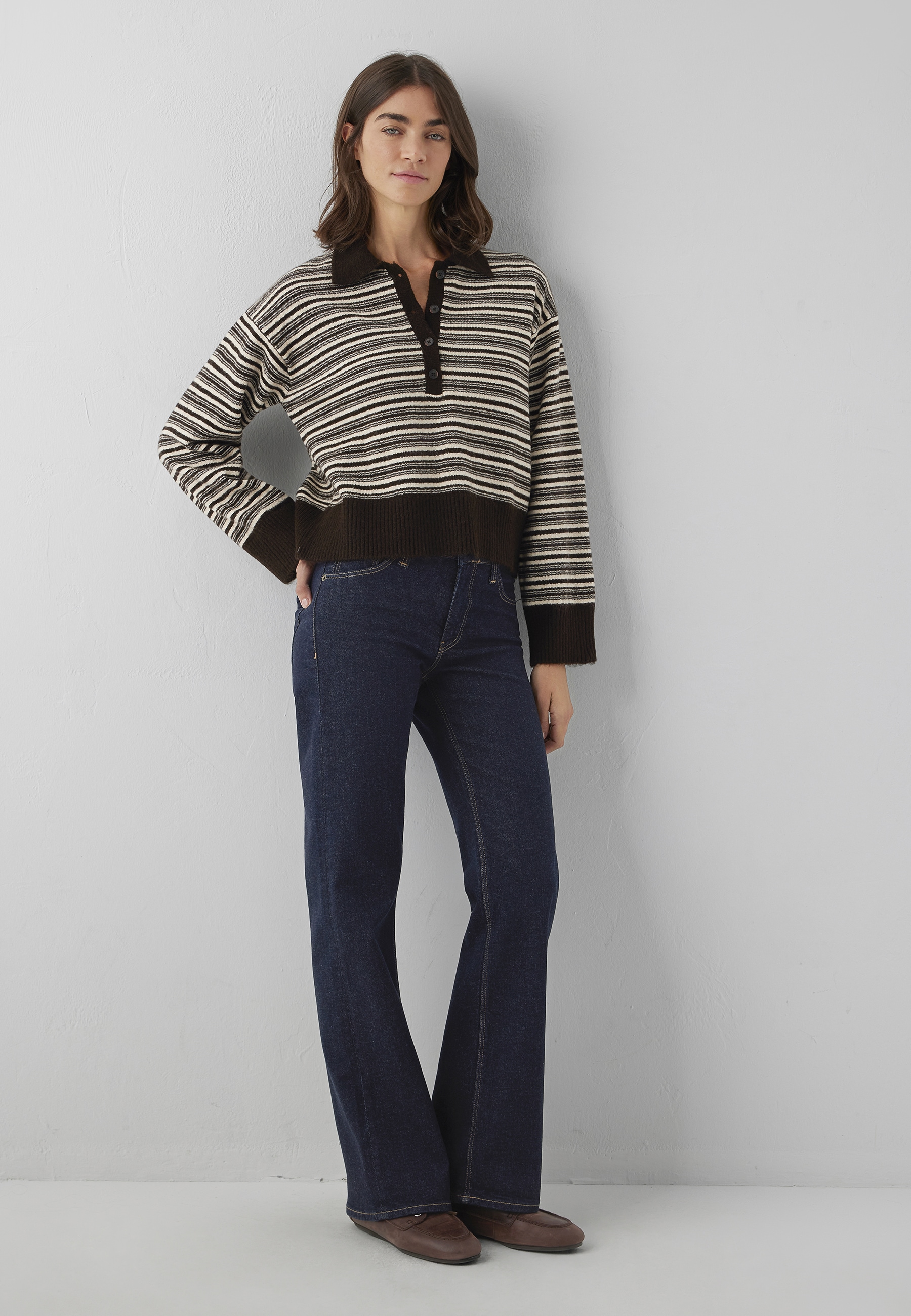 Mavi Polokragenpullover »POLO NECK TRICOT« Pullover Gestreift