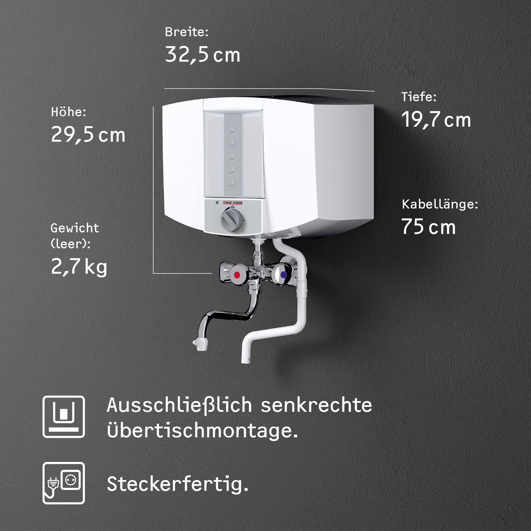 STIEBEL ELTRON Kochendwassergerät »KBA 5 KA«, Kunststoff, 5 Liter, für die Küche