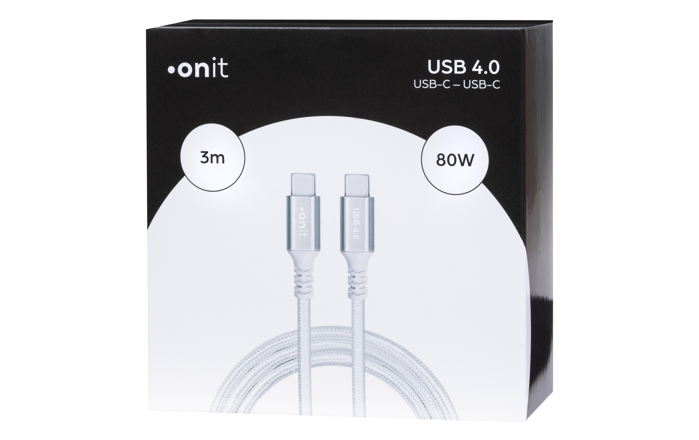 onit USB-Kabel »Pro USB C - USB C 3 m, Weiss«