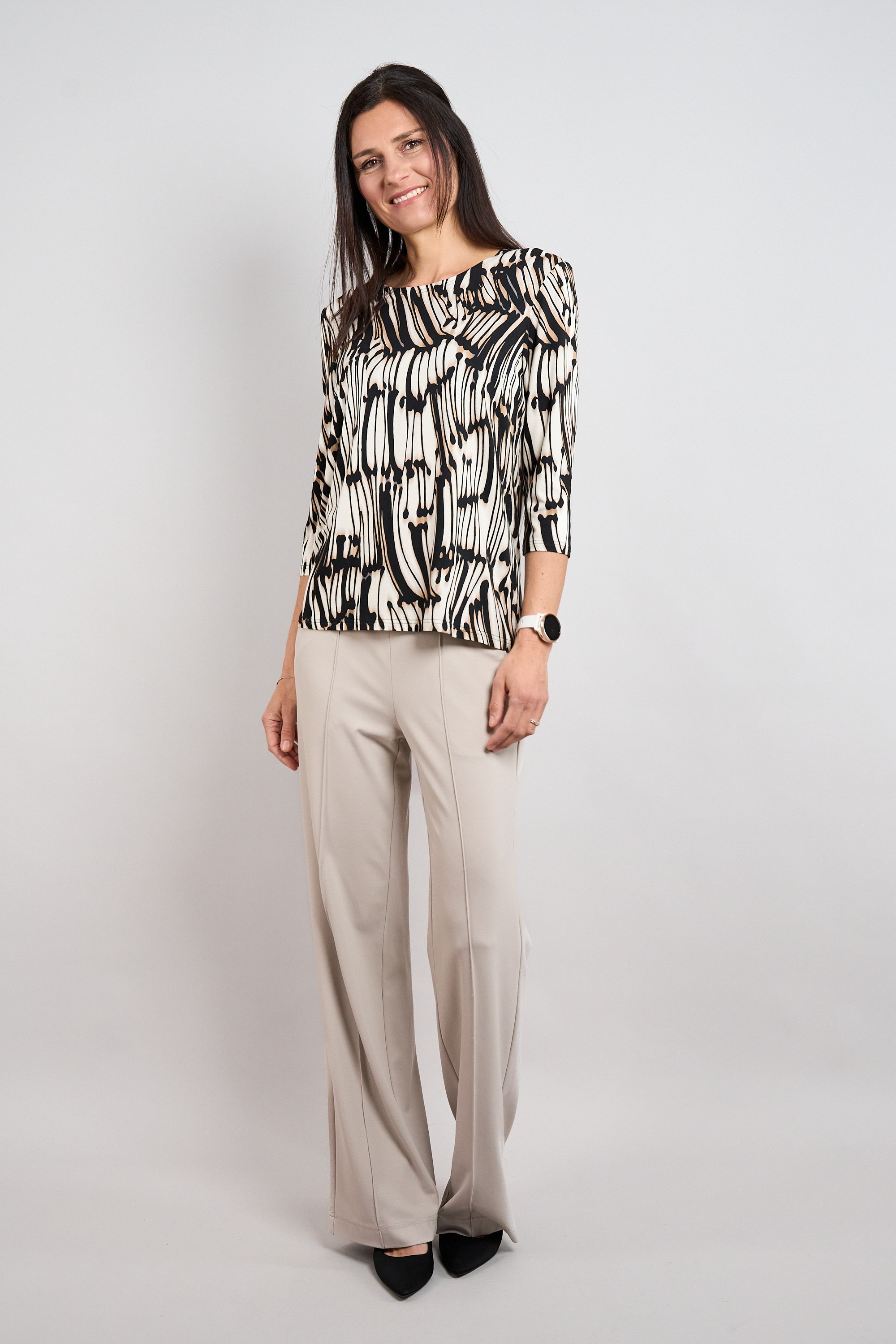 Seidel Moden 3/4-Arm-Shirt 3/4- Sommer-Shirt mit grafischem Muster - MADE IN GERMANY