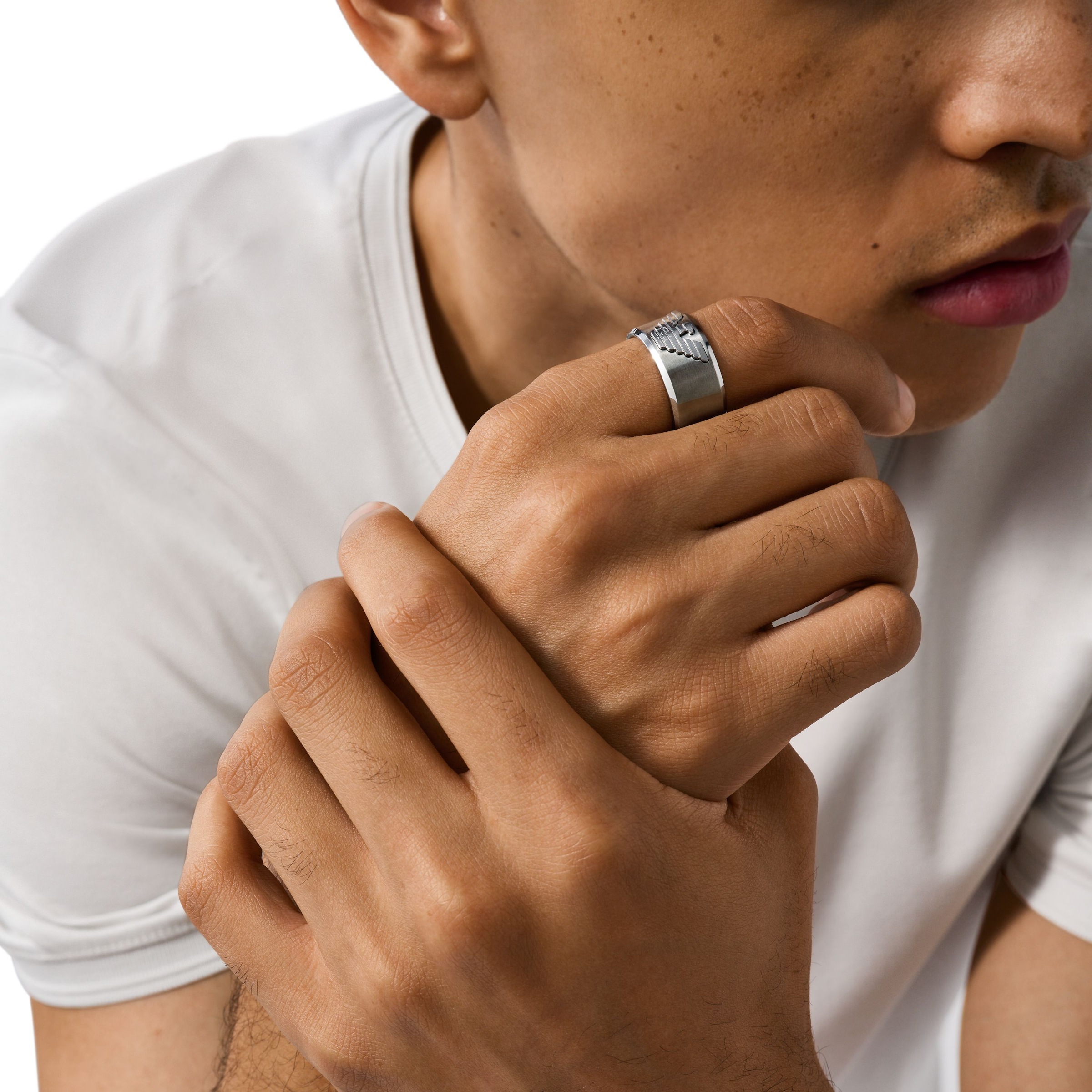 Emporio Armani Fingerring »Schmuck Geschenk Edelstahl Ring, EGS3166040«