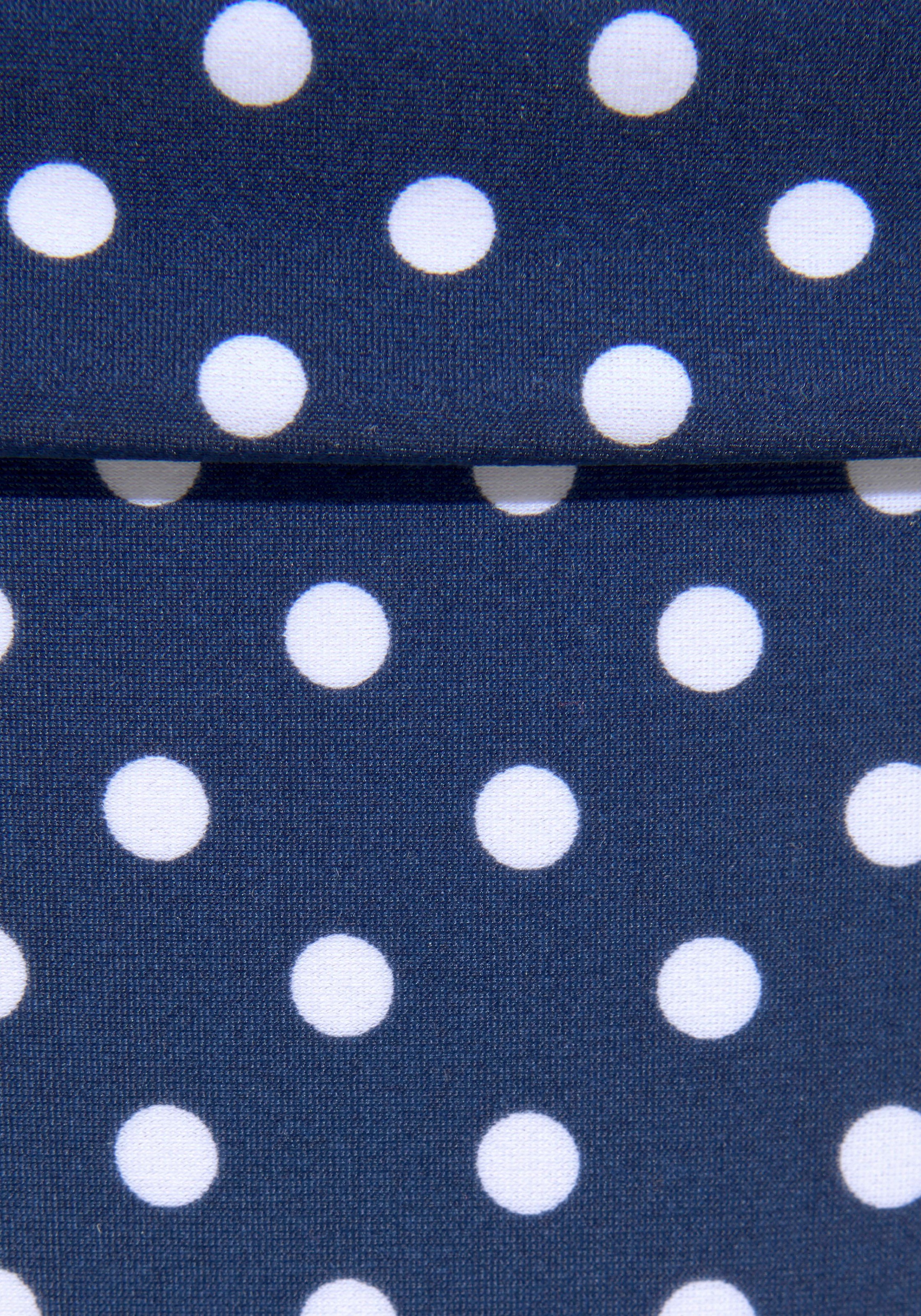 Badeanzug LASCANA, Damen, Gr. 44, Cup B, blau (marine, weiß), Polyamid, gepunktet, Badeanzüge Badeanzug, im Pünktchen-Design mit Shaping-Effekt 3