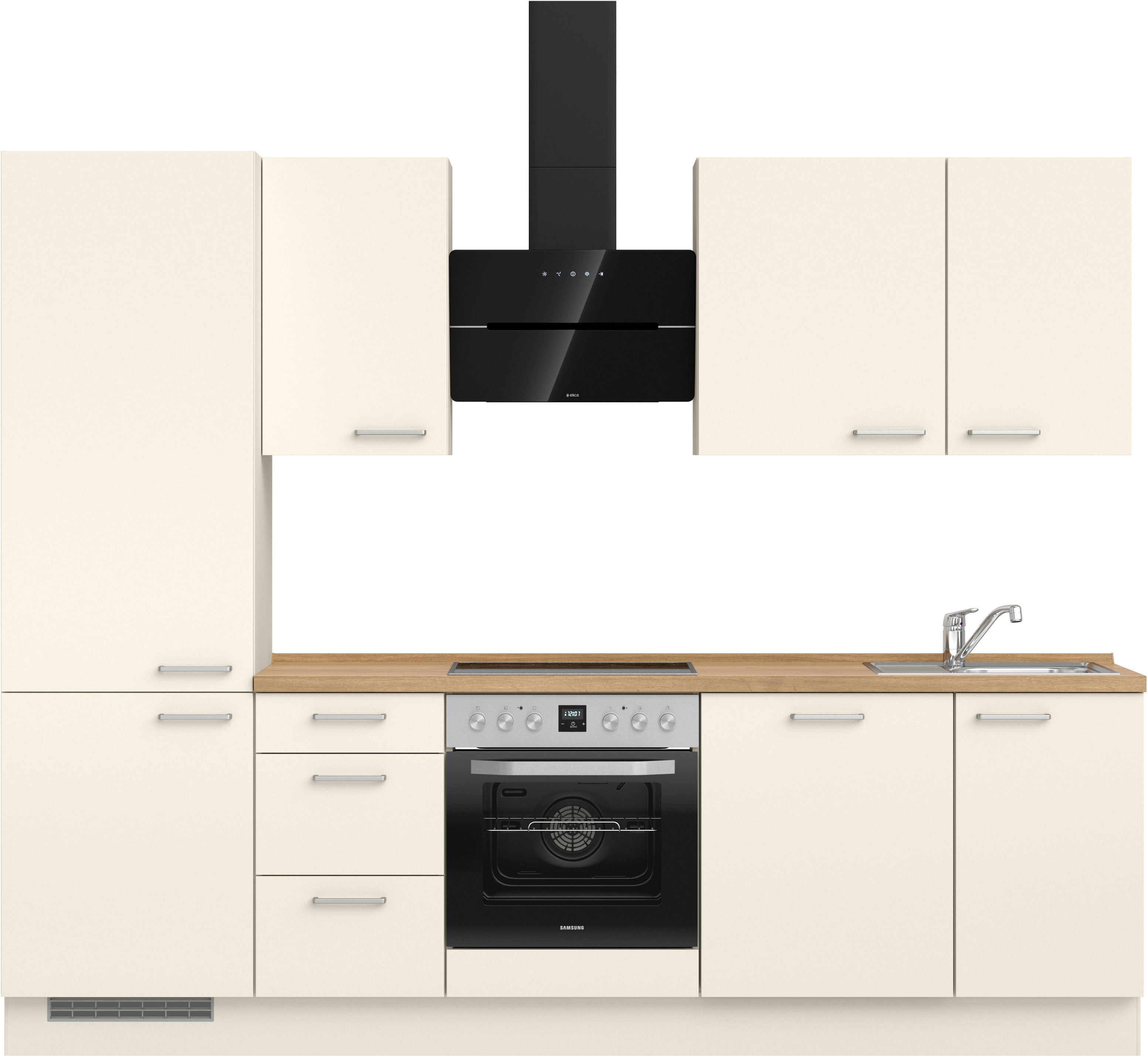 nobilia ""Touch II", NEU: individuell anpassbar mit gratis Profi-Beratung" vormontiert, Breite 270 cm, Ausrichtung wählbar, wahlw. mit E-Geräten