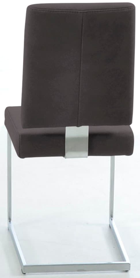 K+W Komfort & Wohnen Freischwinger, Microfaser Struktur 755, stabiles Hochkantgestell, in Leder oder Microfaser