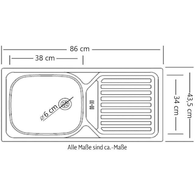 HELD MÖBEL Spülenschrank »Riesa«, Breite 120 cm, MDF-Fronten kaufen | BAUR
