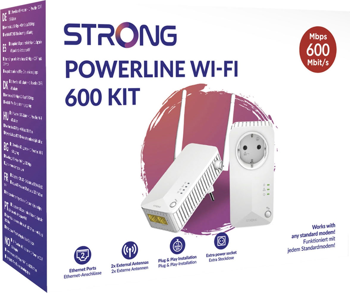 Strong Reichweitenverstärker »Powerline WiFi 600 Mbit/s Set (2 Einheiten)«