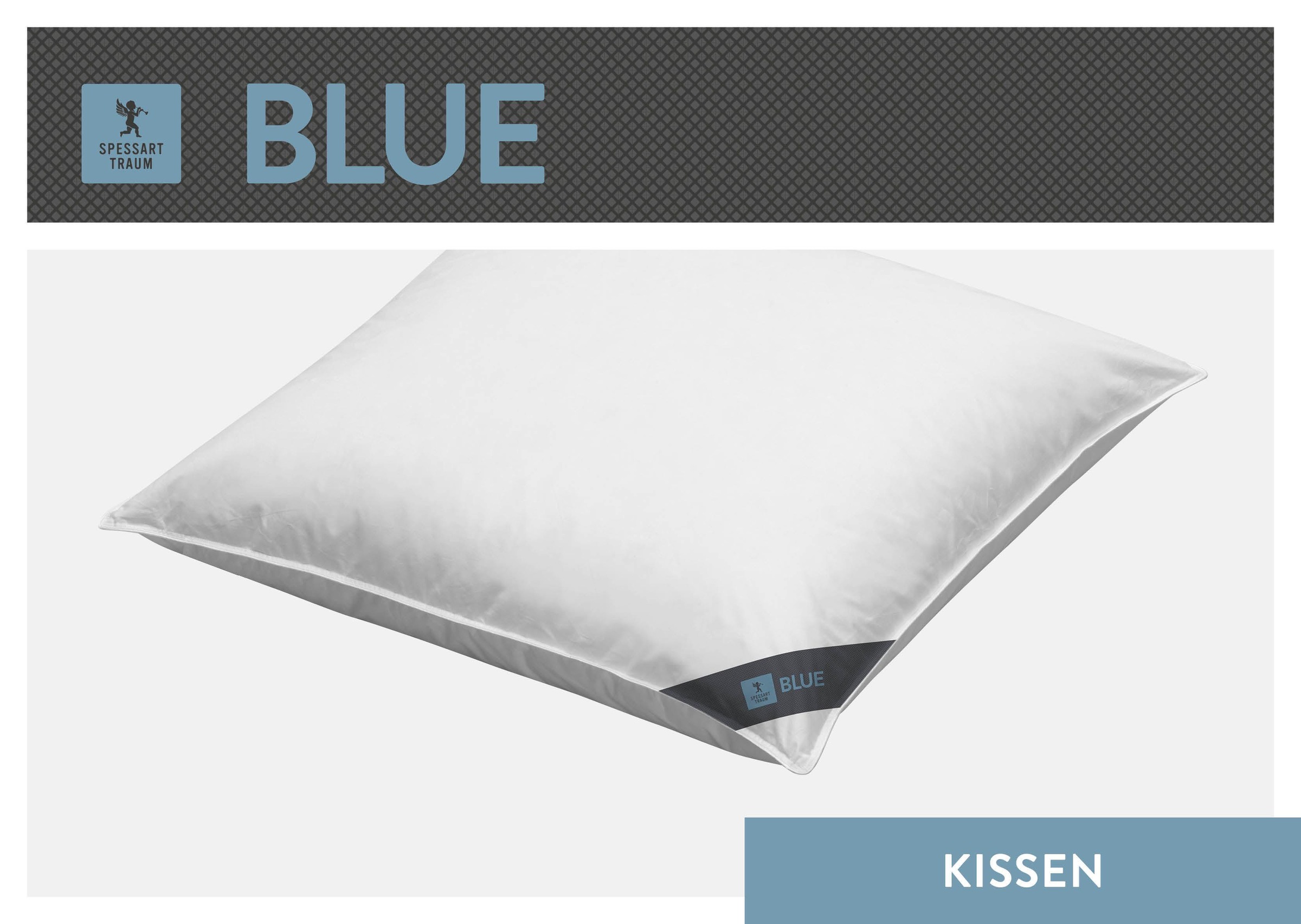 SPESSARTTRAUM 3-Kammer-Kopfkissen "Blue" Füllung: Außen: 60% Daunen,40% Fed günstig online kaufen