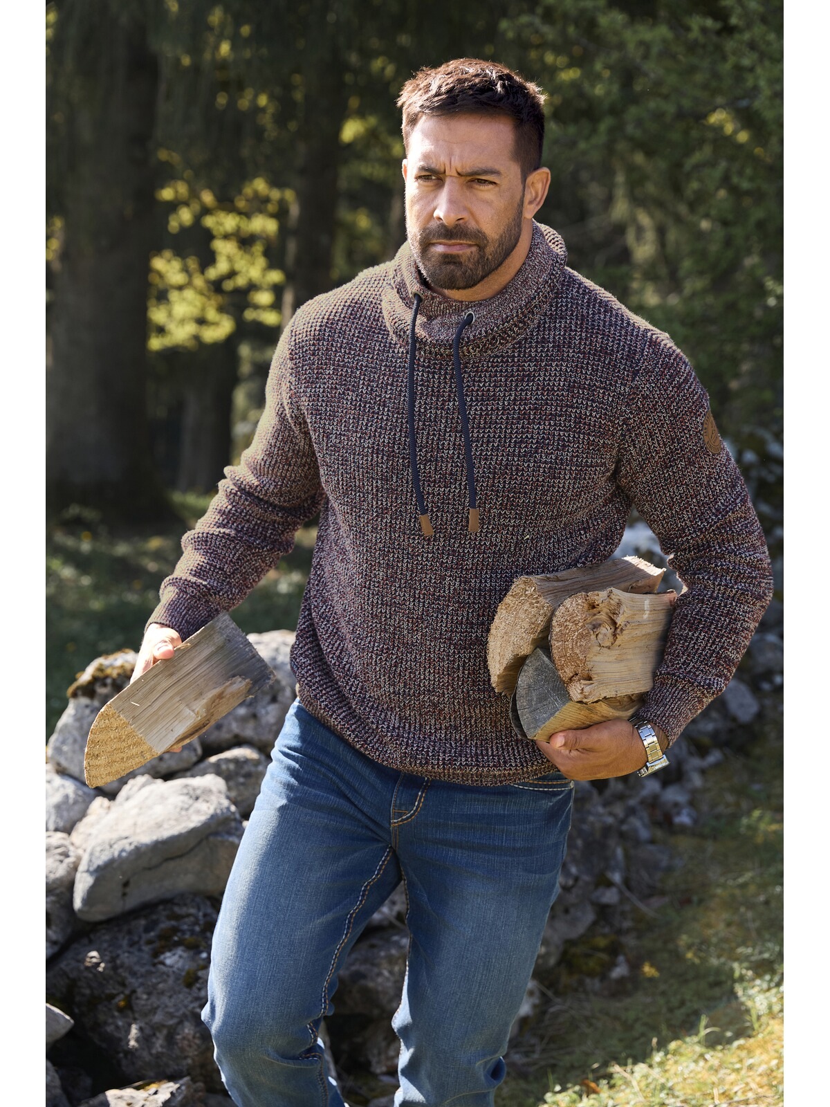Jan Vanderstorm Schalkragenpullover »Pullover LARNO«, (1 tlg.)