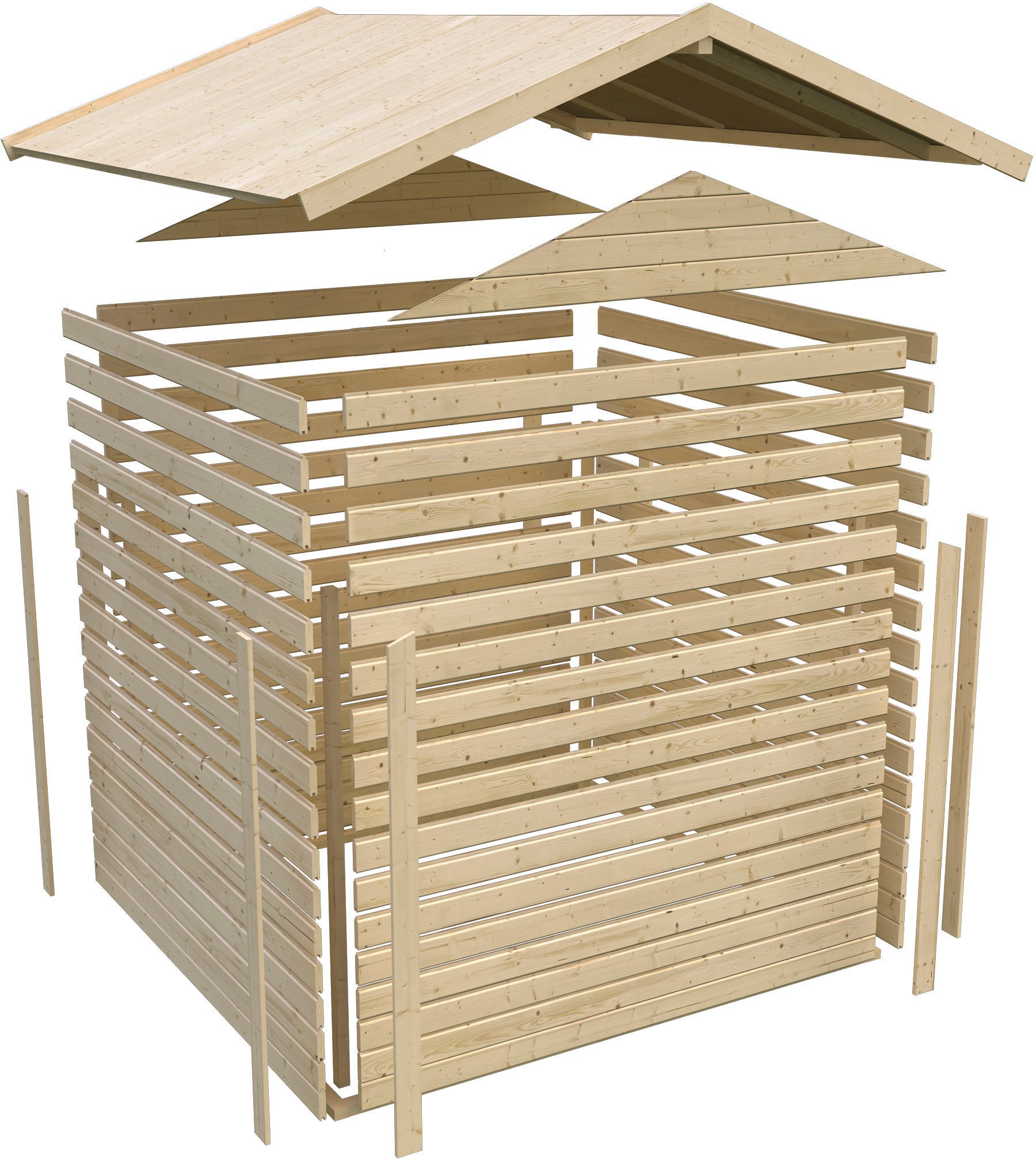 Karibu Gartenhaus »Traufberg 7«, terragrau
