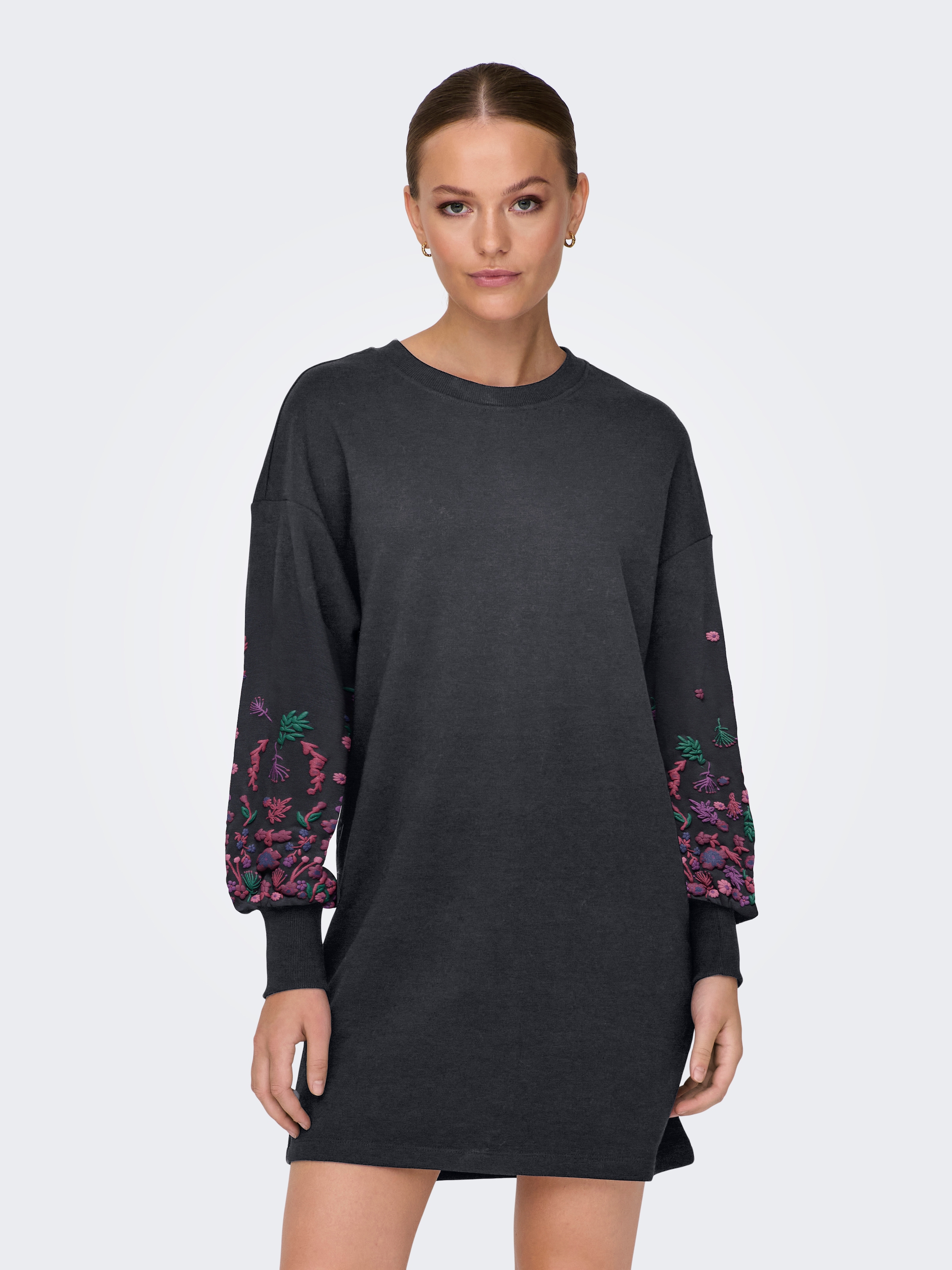 ONLY Sweatkleid "ONLBROOKE LS SHORT DRESS FLOWER SWT NOOS" günstig online kaufen