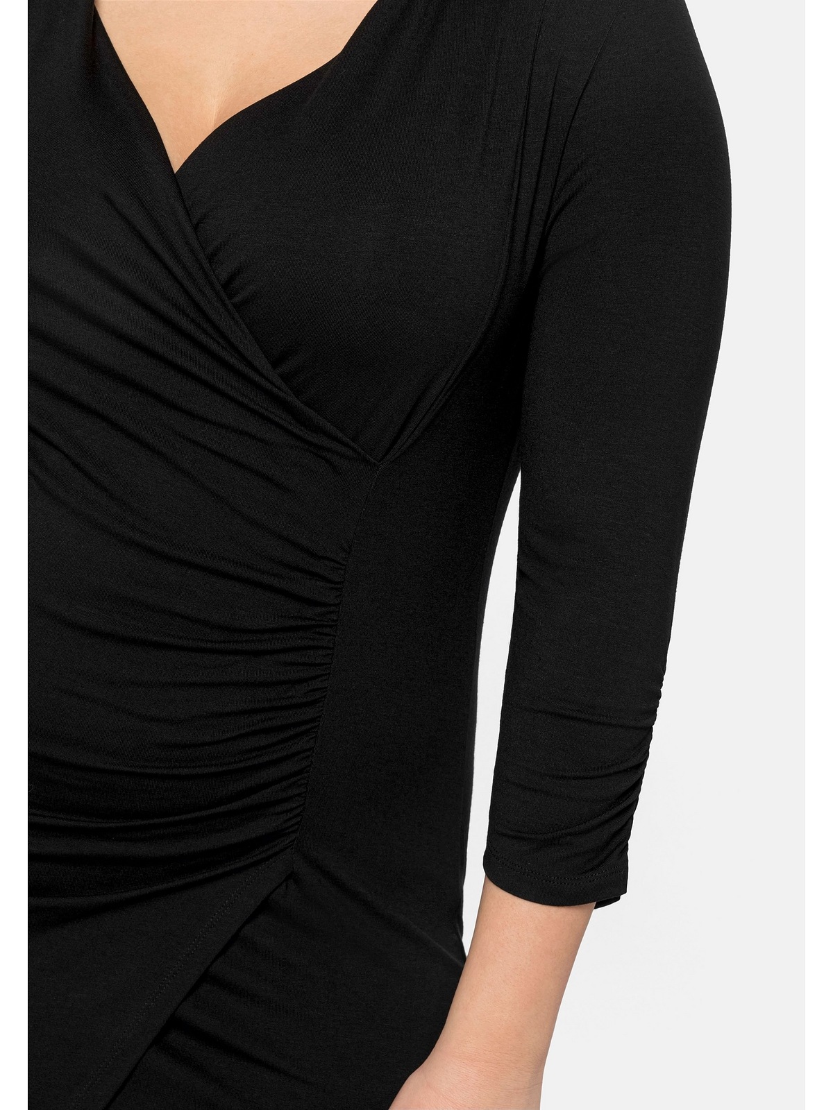 Sheego Jerseykleid »Große Größen«, in Wickeloptik, in kniefreier Länge