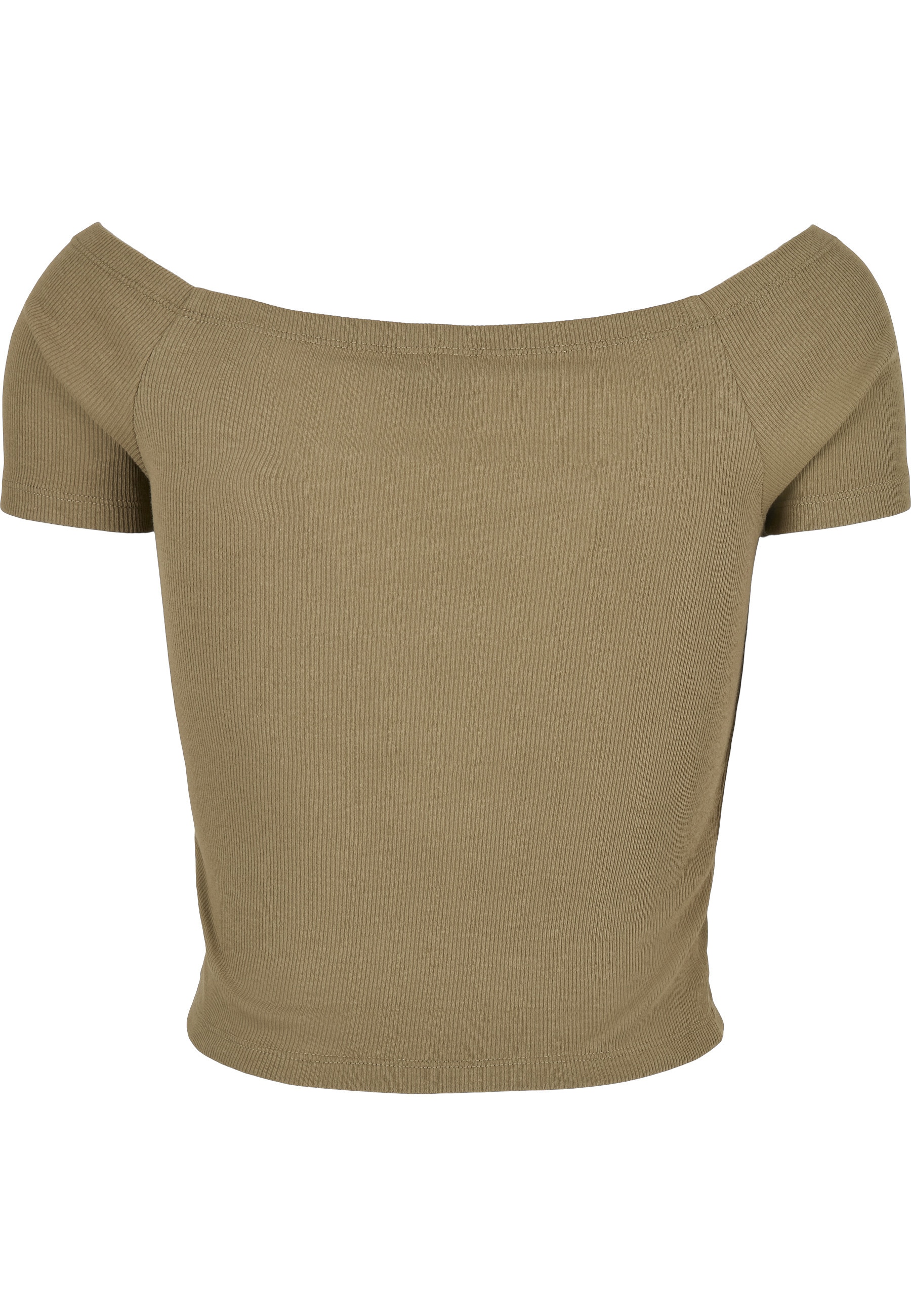 URBAN CLASSICS T-Shirt »Urban Classics Damen Ladies Off Shoulder Rib Tee« 1 Stk.