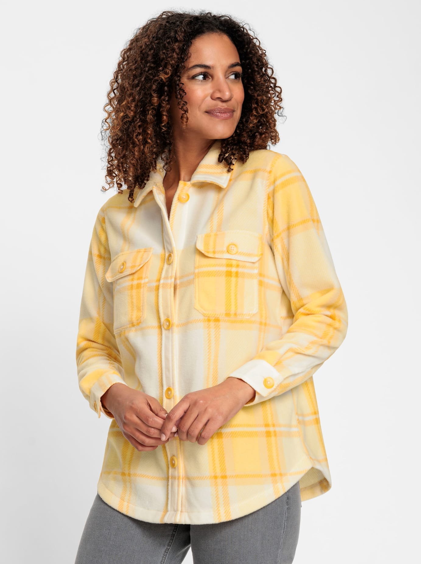 Casual Looks Fleeceshirt "Fleece-Bluse", 1 Stk. günstig online kaufen