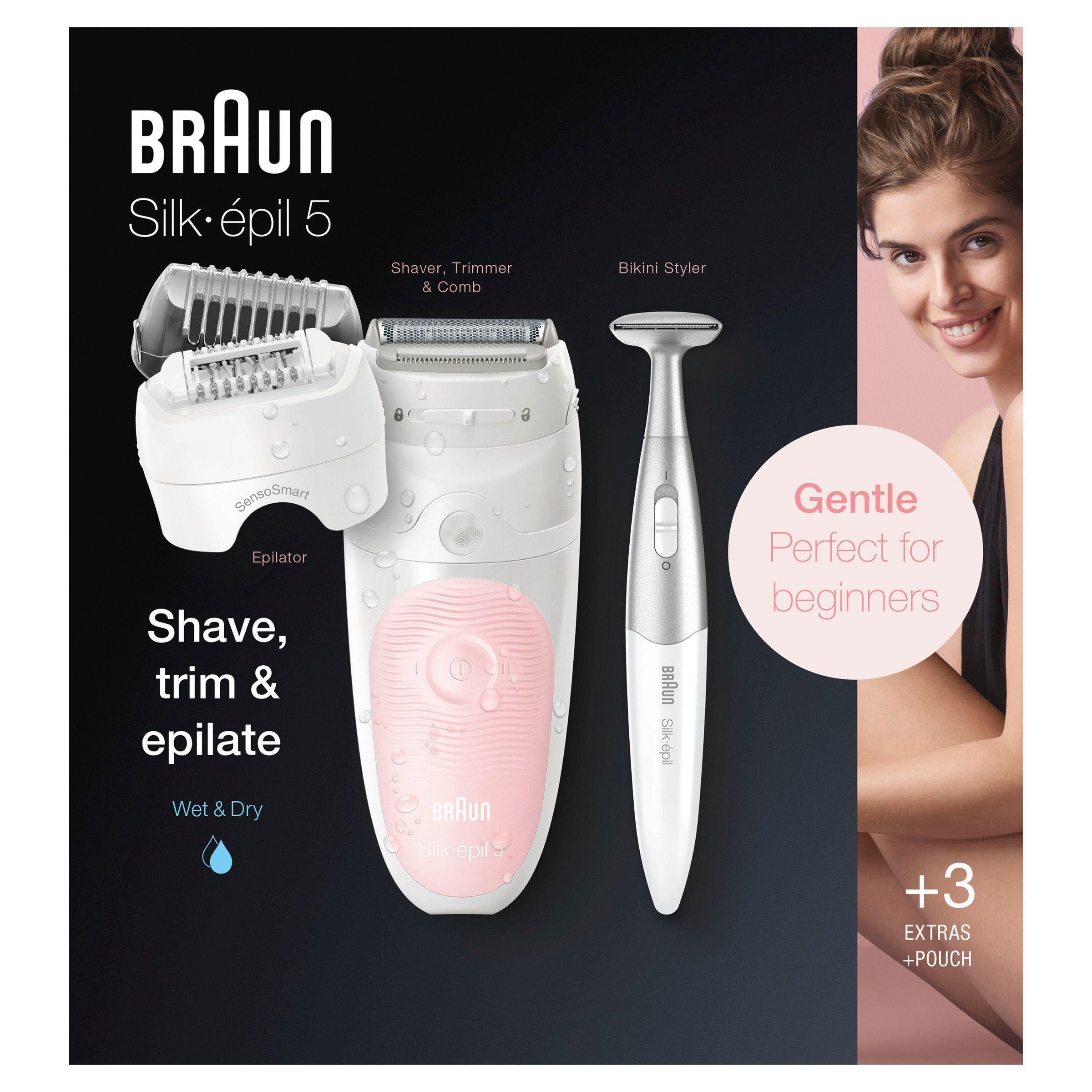 Braun Epilierer »Silk-épil 5 5-820« Wet&amp;Dry Hochfrequenz-Massageaufsatz NQ9471