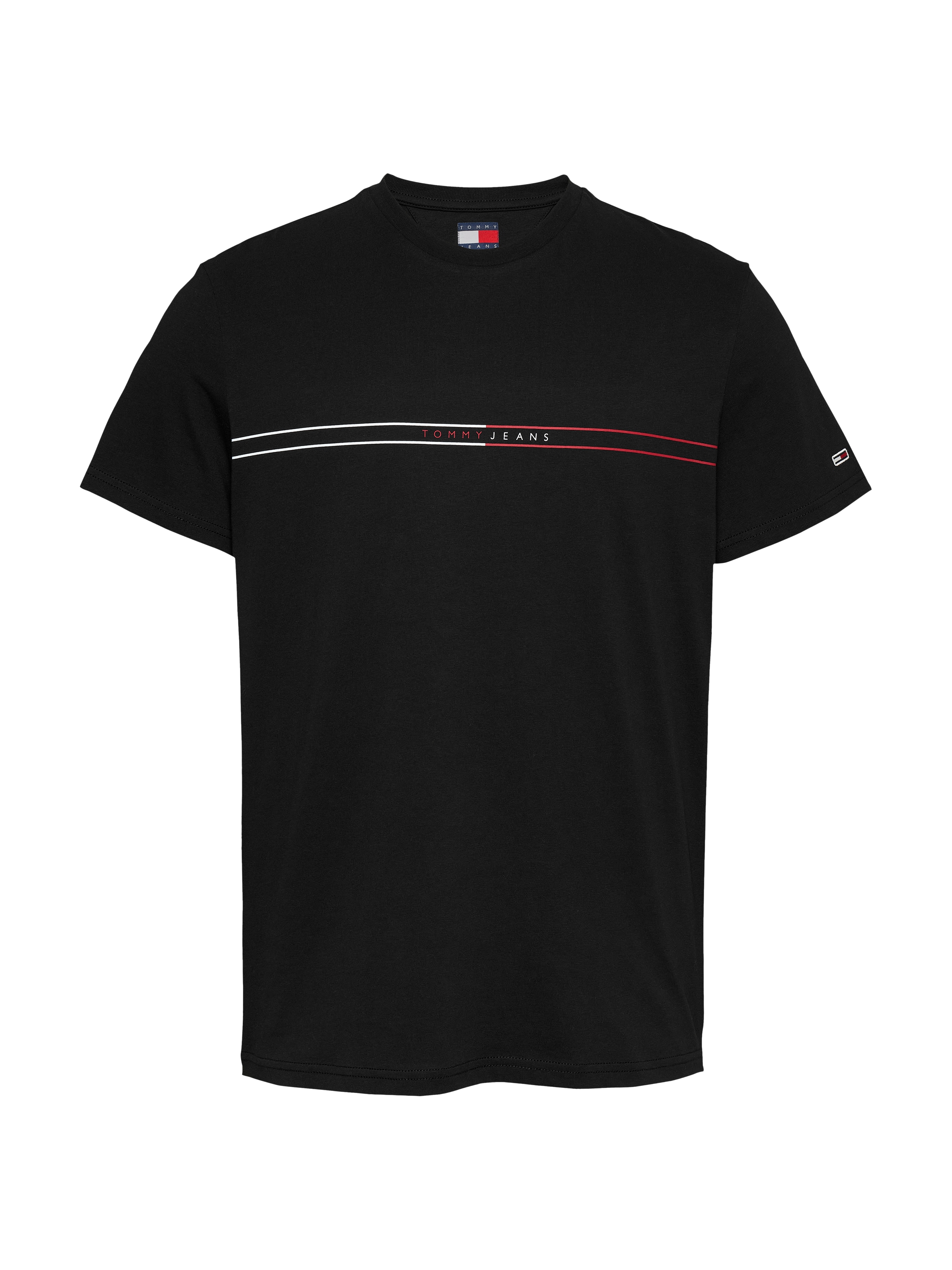 Tommy Jeans Kurzarmshirt »TJM SLIM ENTRY GRAPHIC TEE EXT«, Mit Rundhalsausschnitt