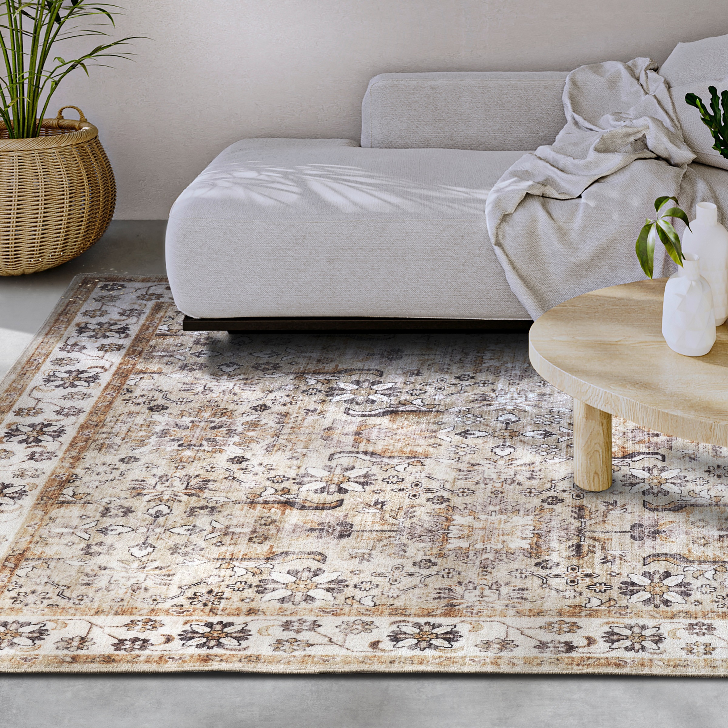 ELLE DECORATION Teppich "Saveh" rechteckig 5 mm Höhe Kurzflor, Anti Rutsch, günstig online kaufen