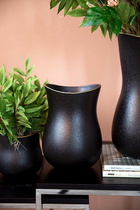 Fink Tischvase "Opera" Handbemalter goldener Rand günstig online kaufen