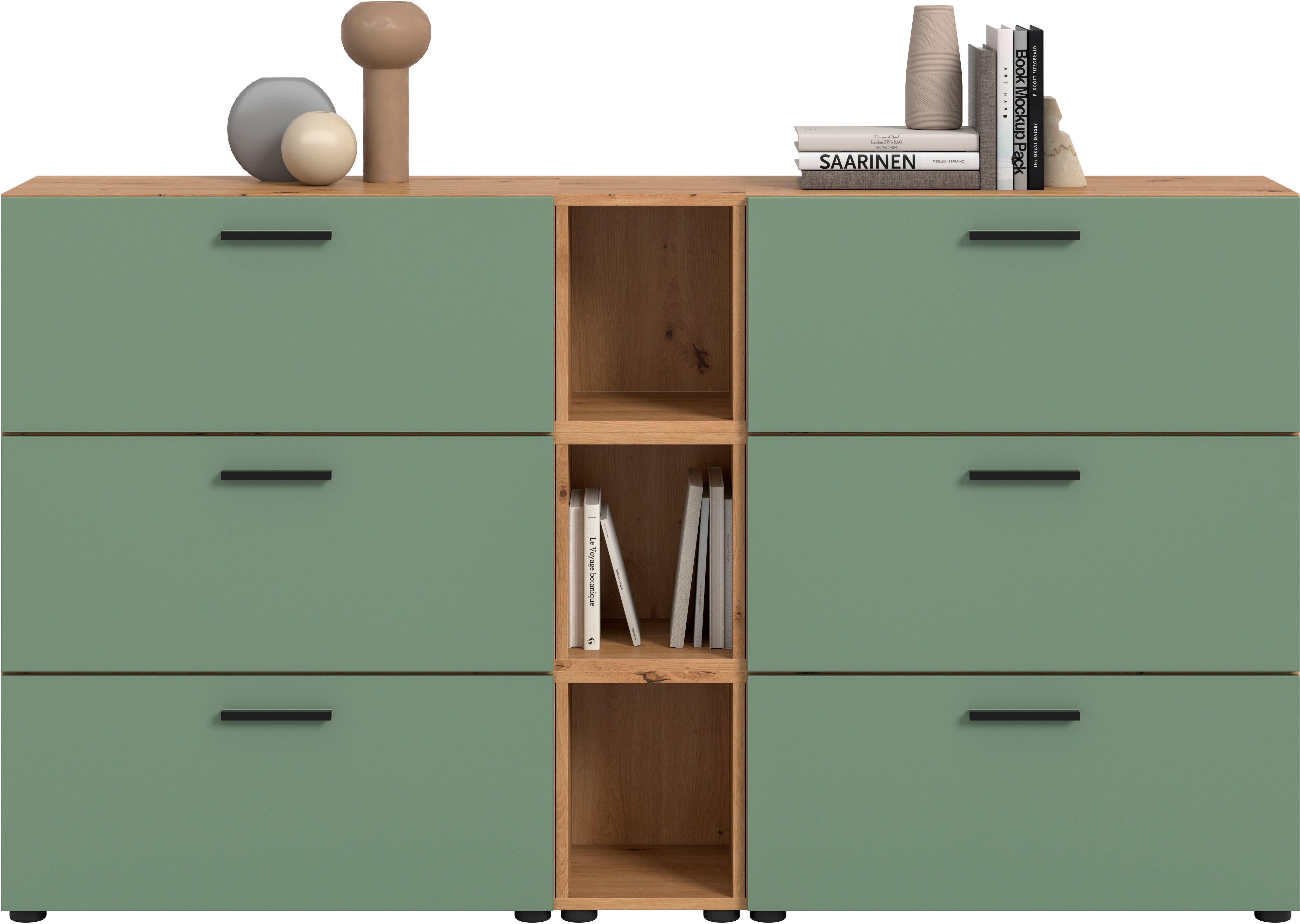 Home affaire Schrank-Set "ENESTE, 9-teilig, in verschiedenen Farben, individuell kombinierbar" verschiedenste Kombinationmöglichkeiten, stehend oder hängend, 3 Stk. tlg.
