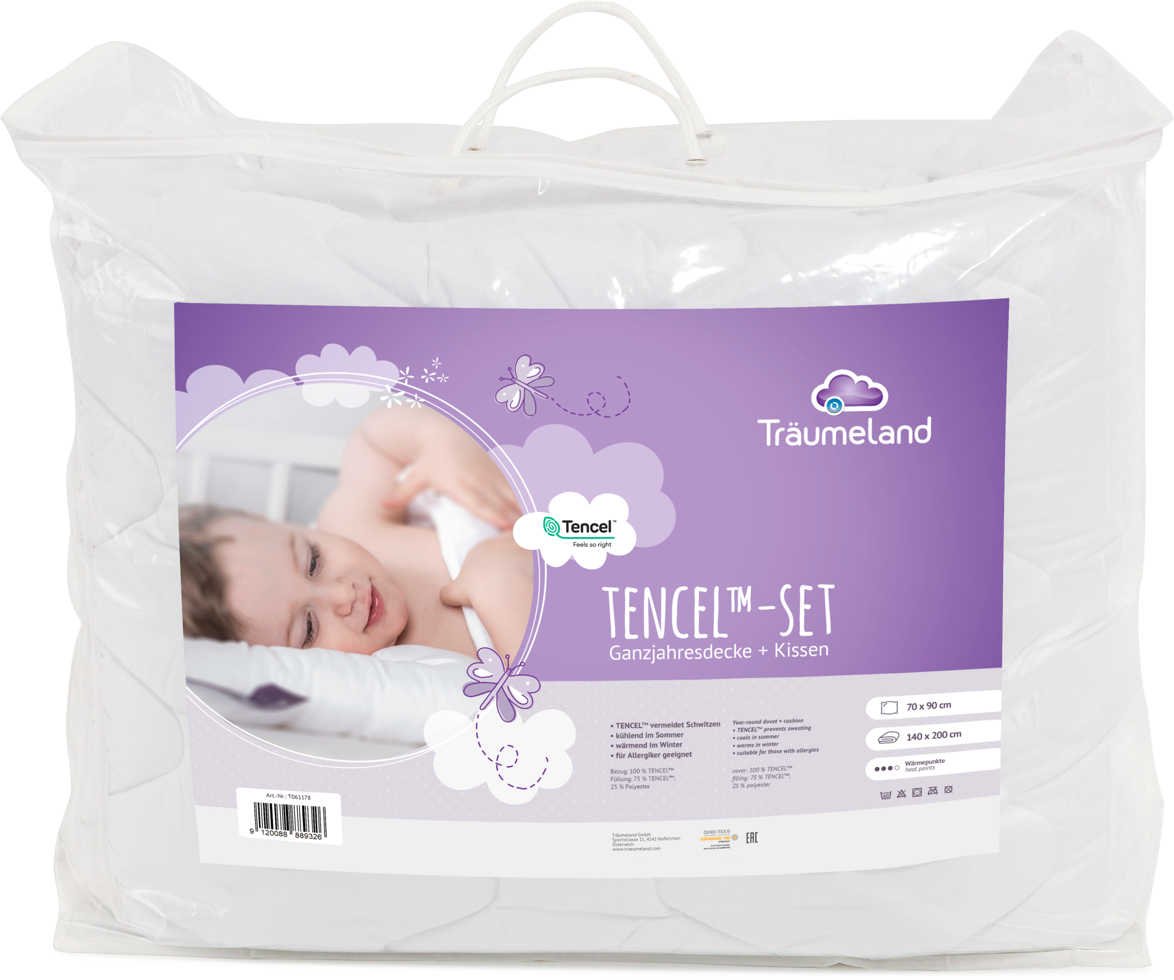 Träumeland Kinderbettdecke + Kopfkissen "TENCELTM" günstig online kaufen