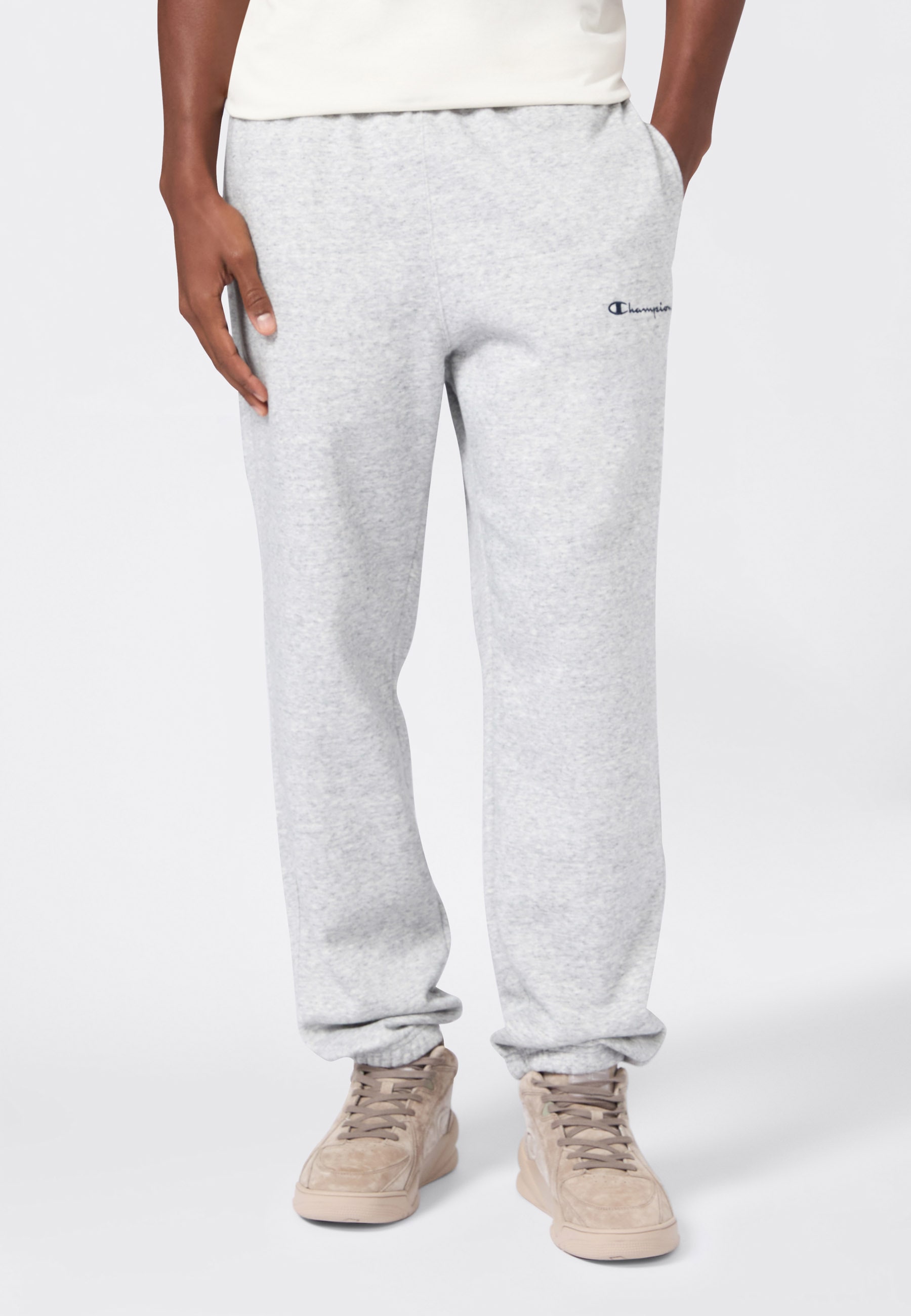 Champion Jogginghose "ICONS Fleece Elastic Cuff Pants" mit elastischen Bündchen, aus Baumwolle und Polyester