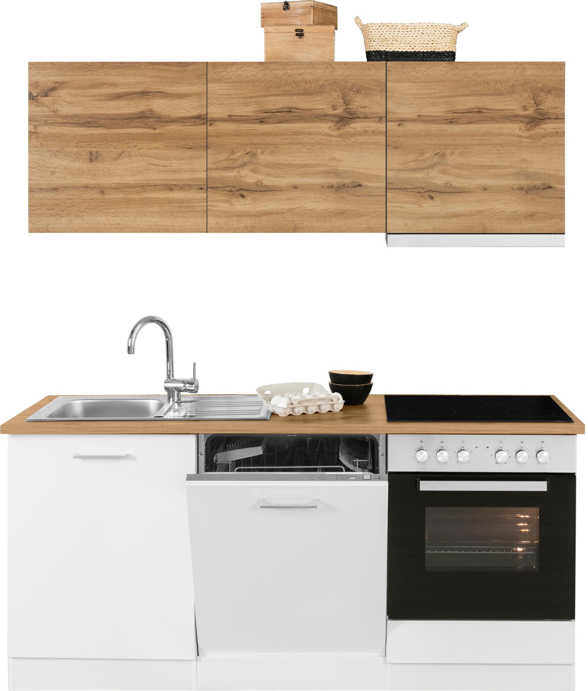 Küchenzeile »Kehl«, mit E-Geräten, Breite 180 cm, inkl. Geschirrspülmaschine