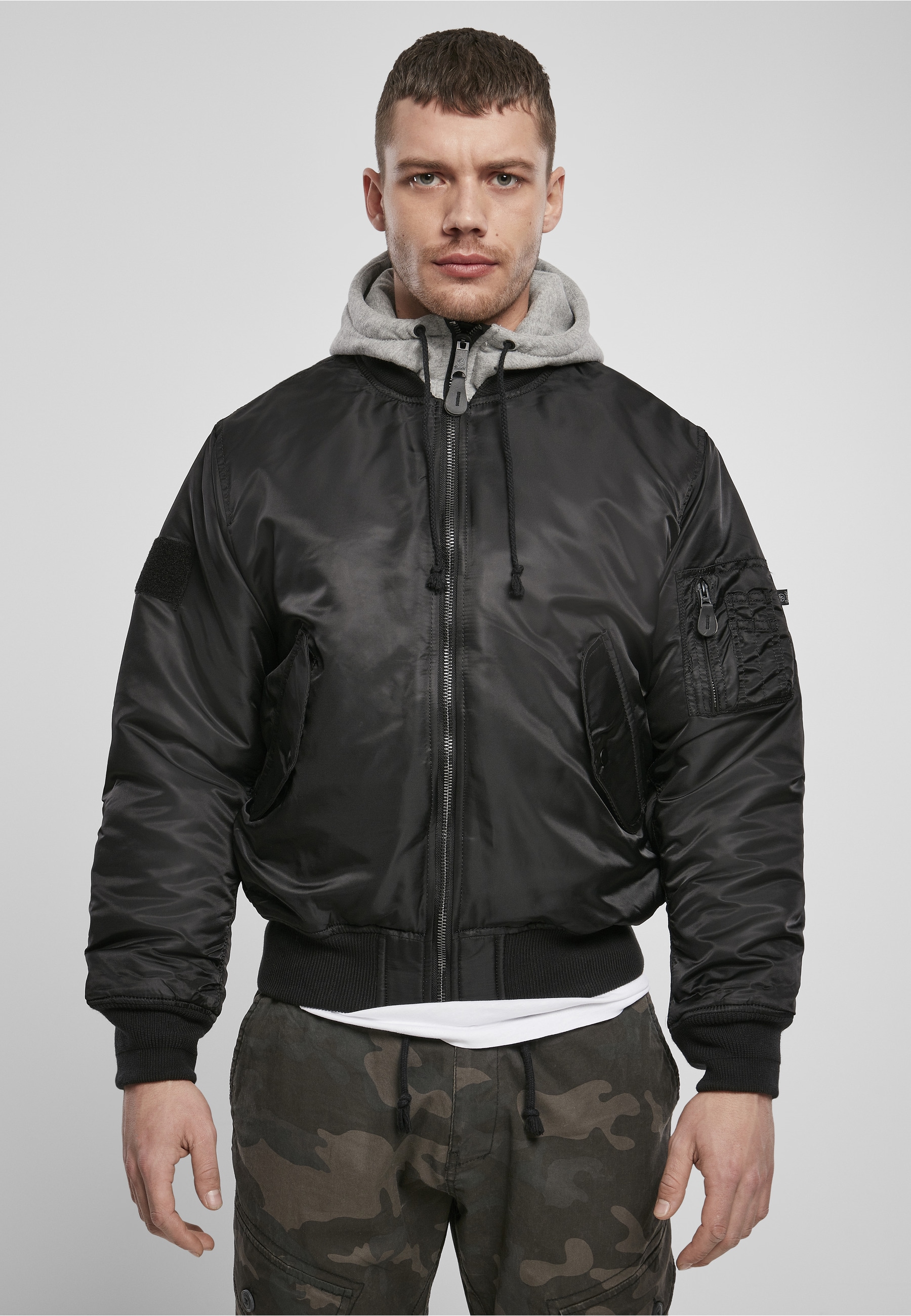 Brandit Anorak »Brandit Herren Hooded MA1 Bomber Jacket« 1 Stk. tlg. mit Kapuze