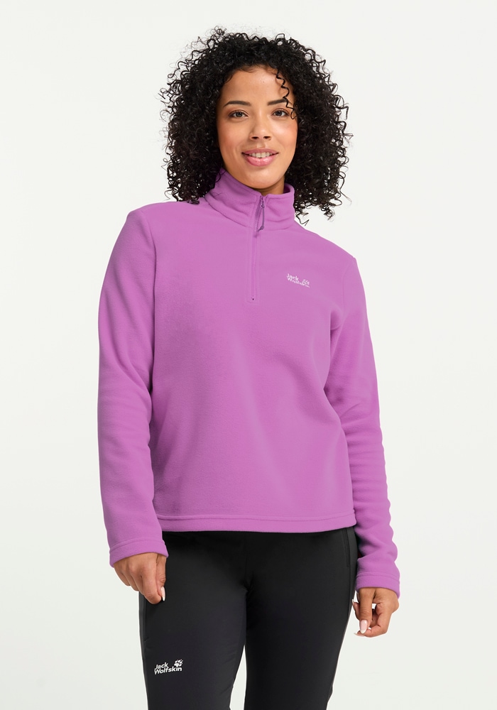 Jack Wolfskin Stehkragenpullover "TAUNUS 100 HZ W" Fleecepullover, Halfzip-Reißverschluss, Stehkragen