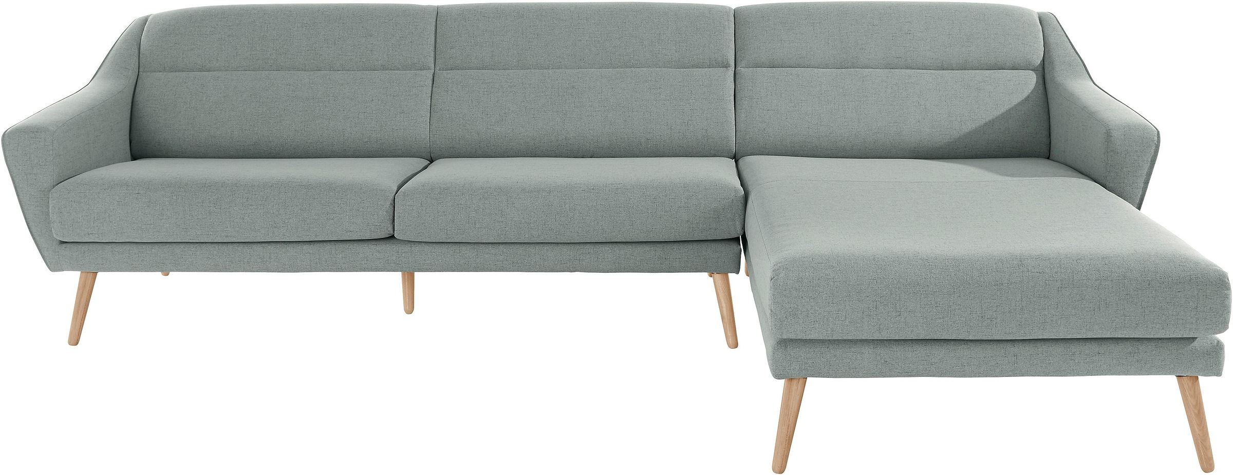 OTTO home Ecksofa "Bille L-Form" mit Naht im Rückenkissen und Beinen aus Ei günstig online kaufen