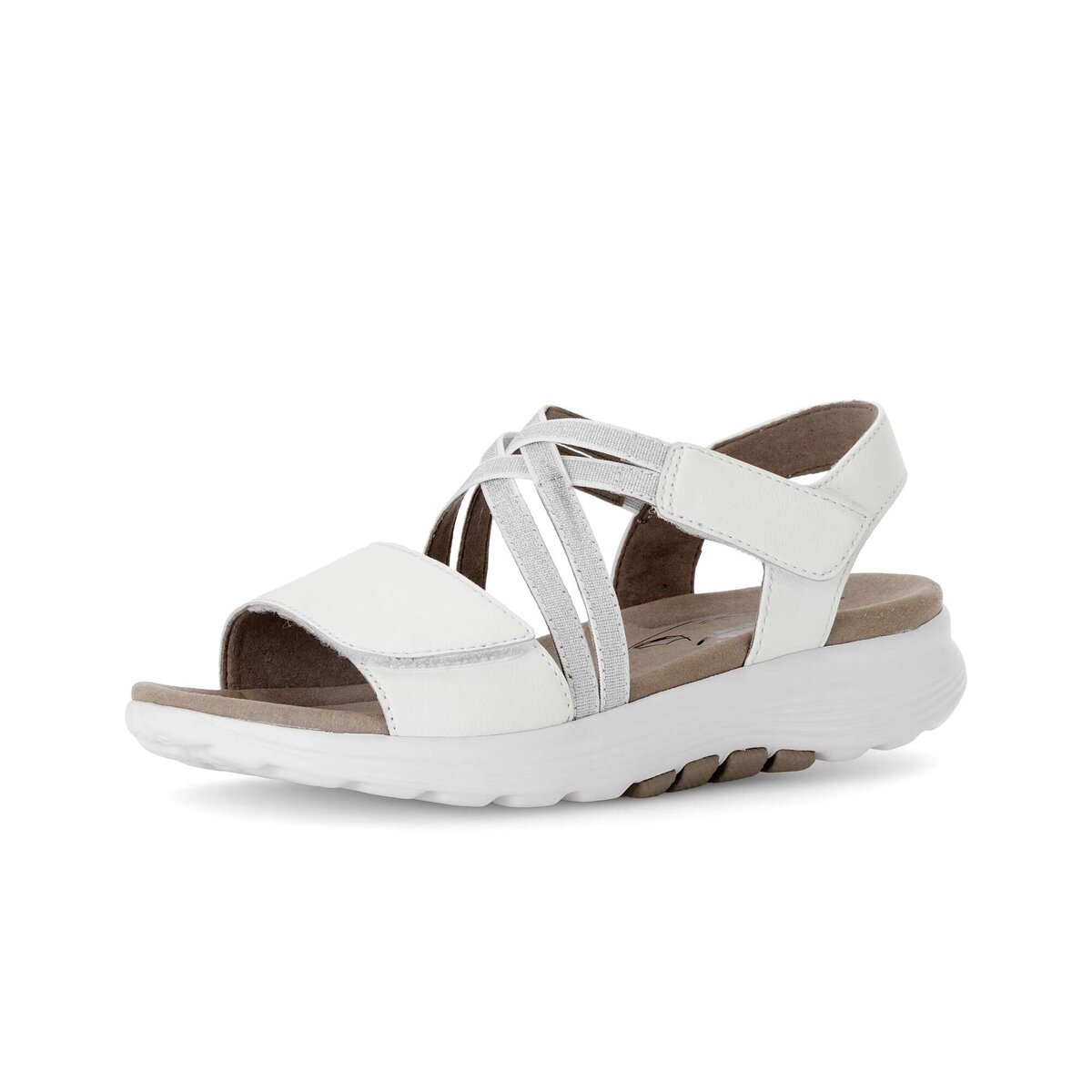 GABOR Damen Riemchensandale "Riemchensandale", Gr. 42weiß, Schuhe