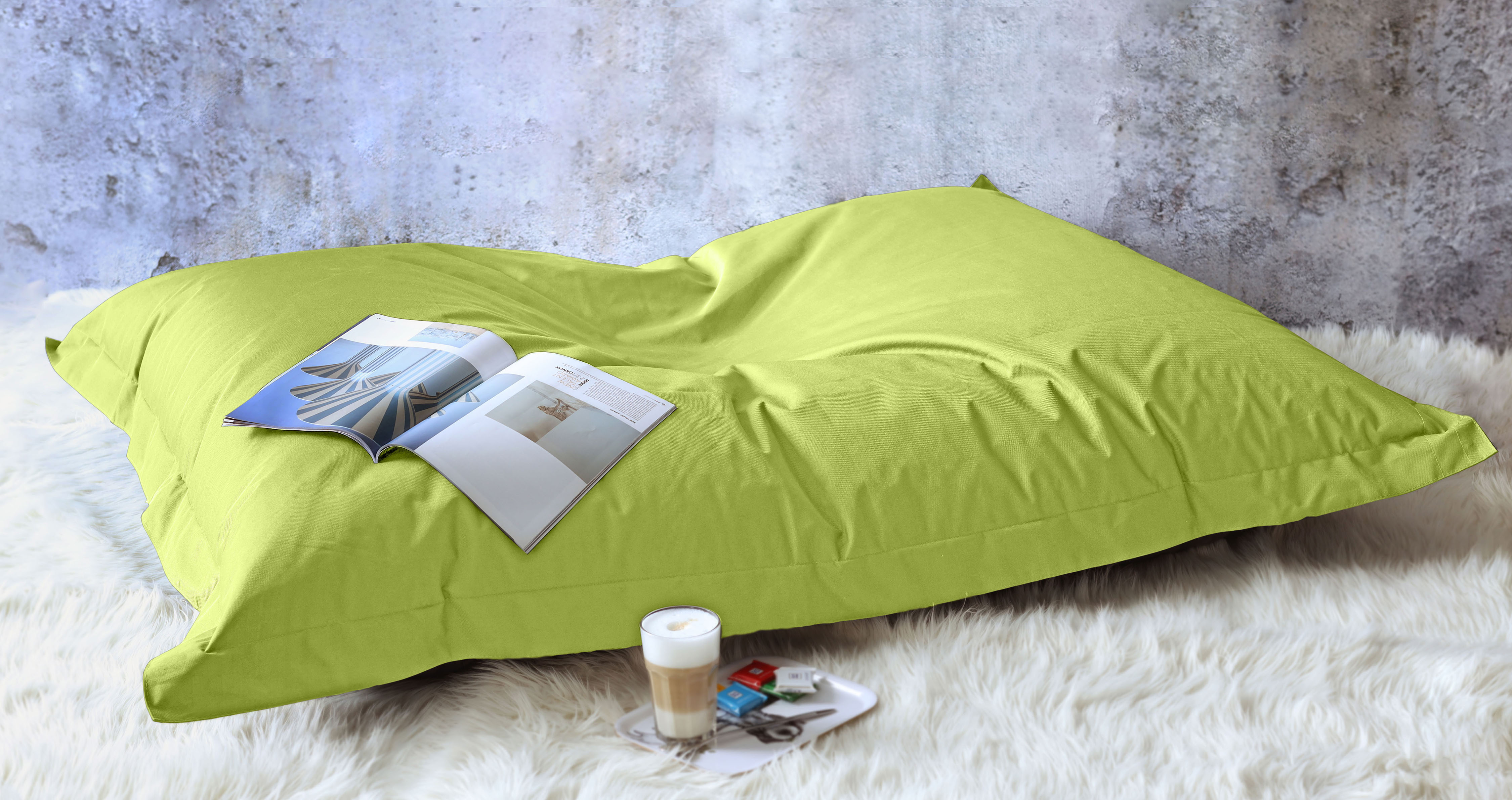 KiNZLER Sitzsack "Sylt" 1 Stk. tlg. Uni Farben, Bezug aus Baumwolle, ideal im Wohnzimmer & Kinderzimmer