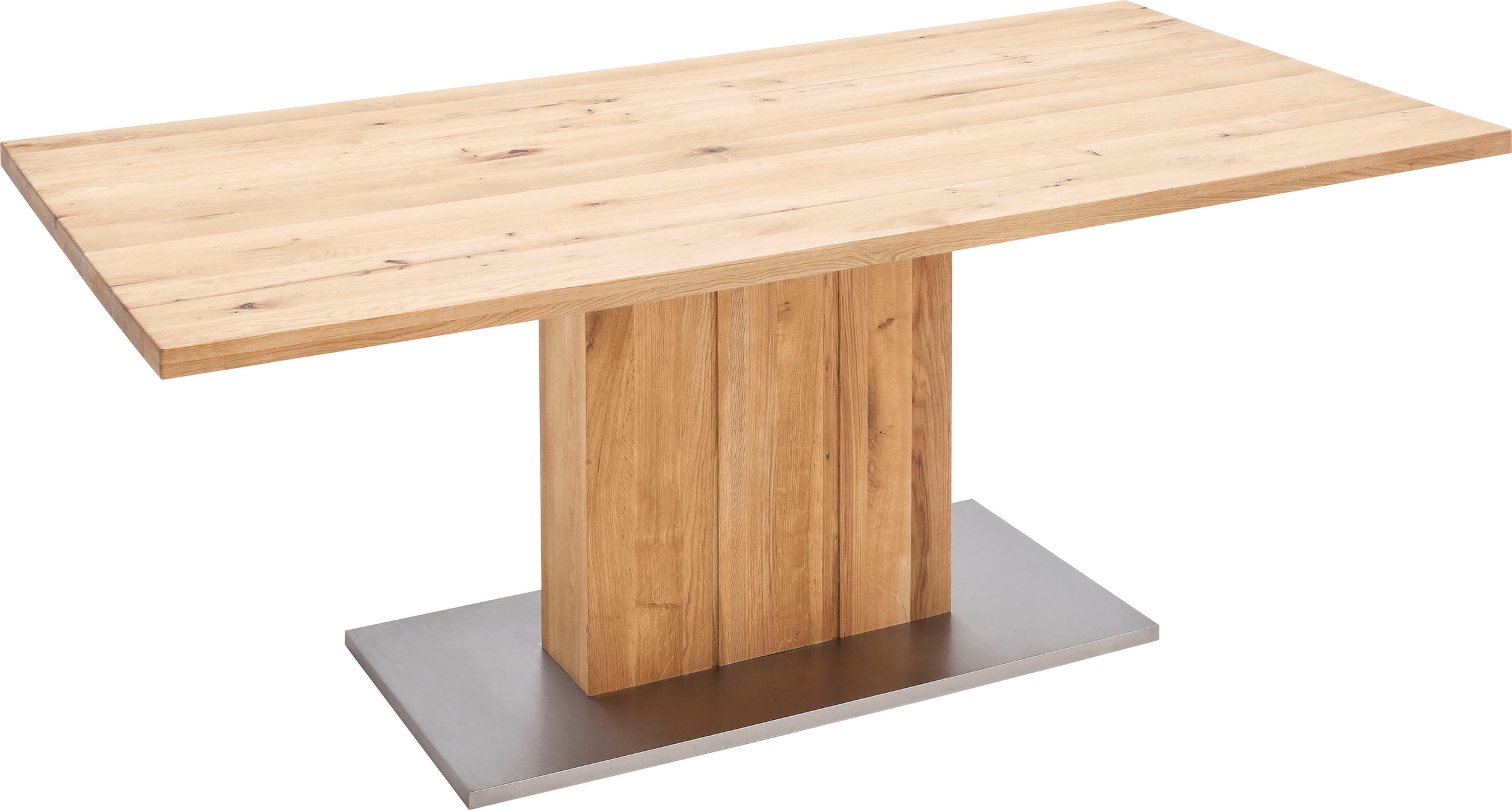 MCA furniture Esstisch »Greta«, Esstisch mit Baumkante, gerader Kante oder geteilter Tischplatte