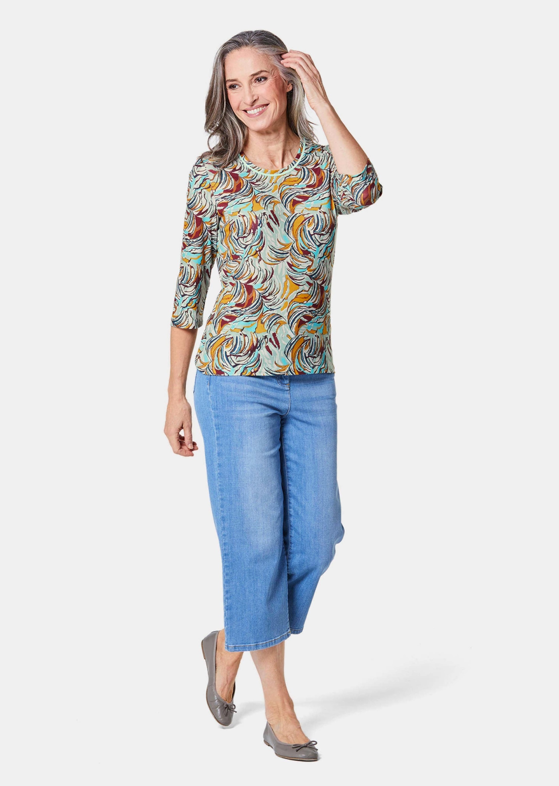 GOLDNER Print-Shirt "Druckshirt in kraftvollen Farben" günstig online kaufen