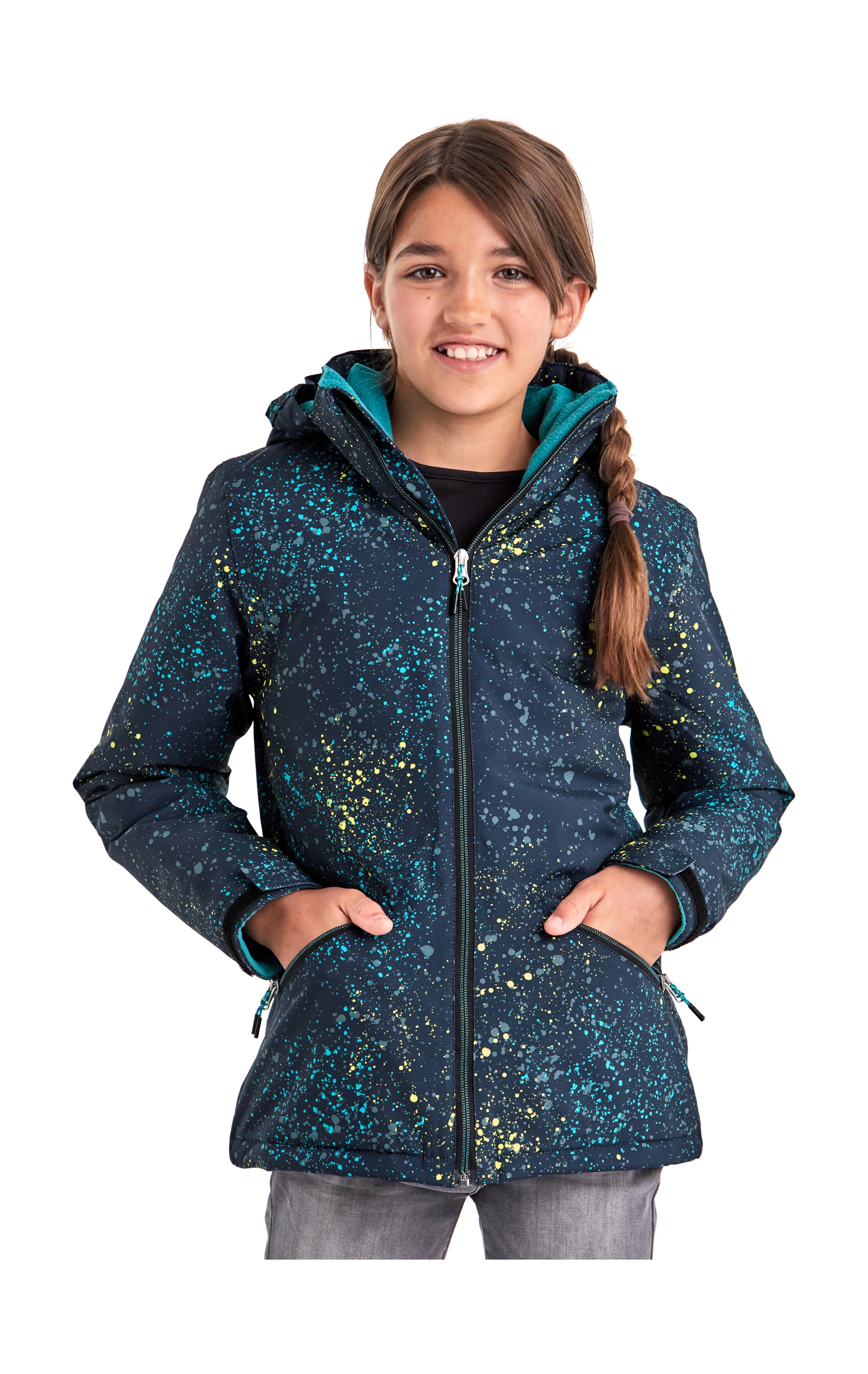 Killtec Outdoorjacke "KOW 197 GRLS JCKT" Wasserdicht, atmungsaktiv, verstellbar, Fleece-Futter