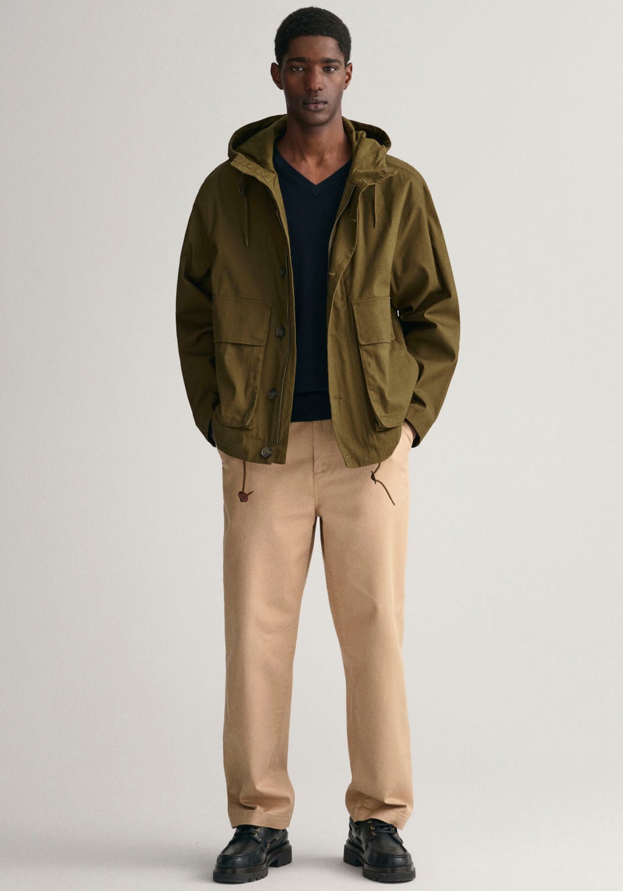 Gant V-Ausschnitt-Pullover mit ▷ auf »CLASSIC bestellen der V-NECK«, BAUR Brust | COTTON Logostickerei