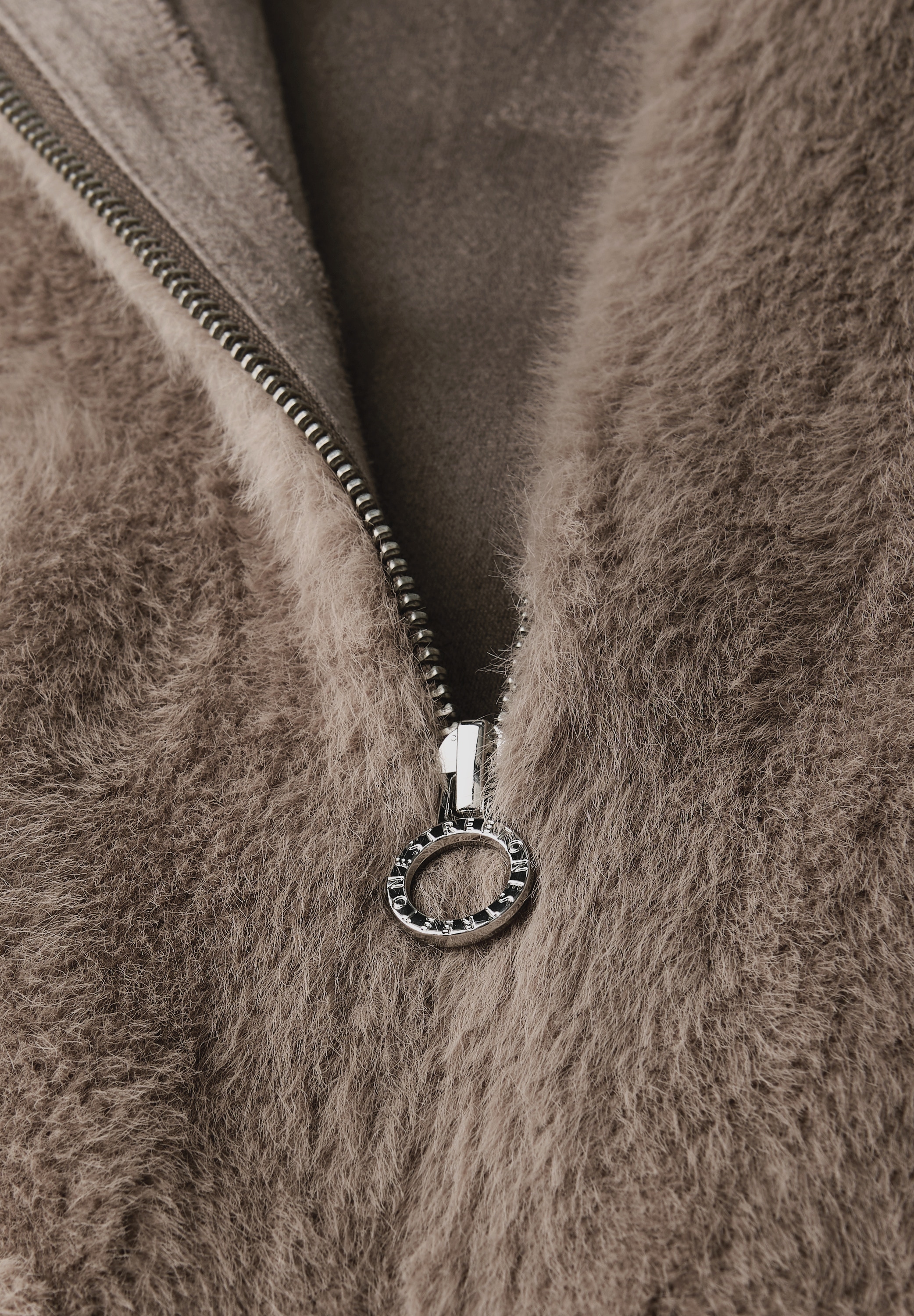 STREET ONE Fellimitatjacke, ohne Kapuze, mit Stehkragen