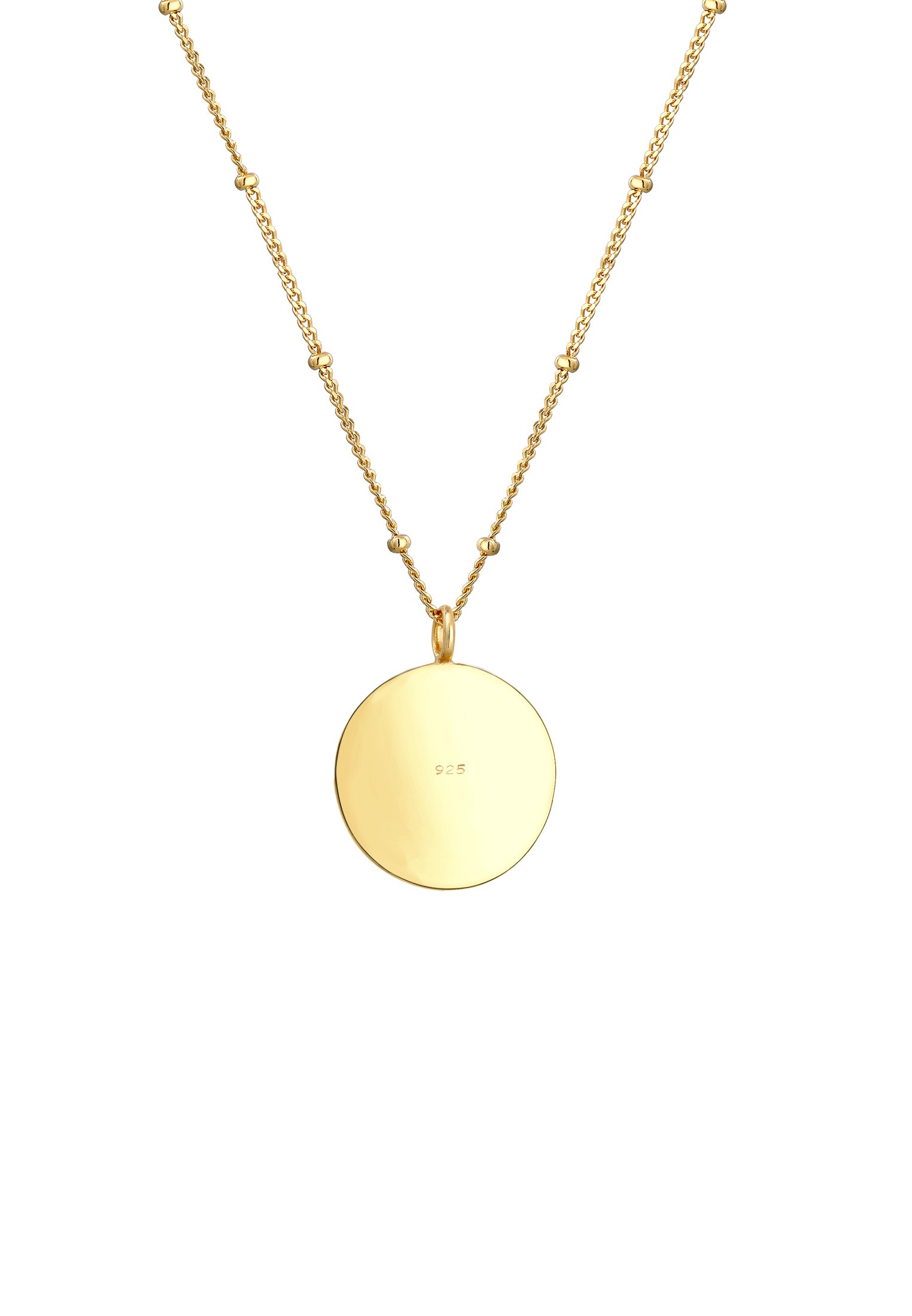 Elli Kette mit Anhänger »Kompass Plättchen Vintage Antik 925 Silber«