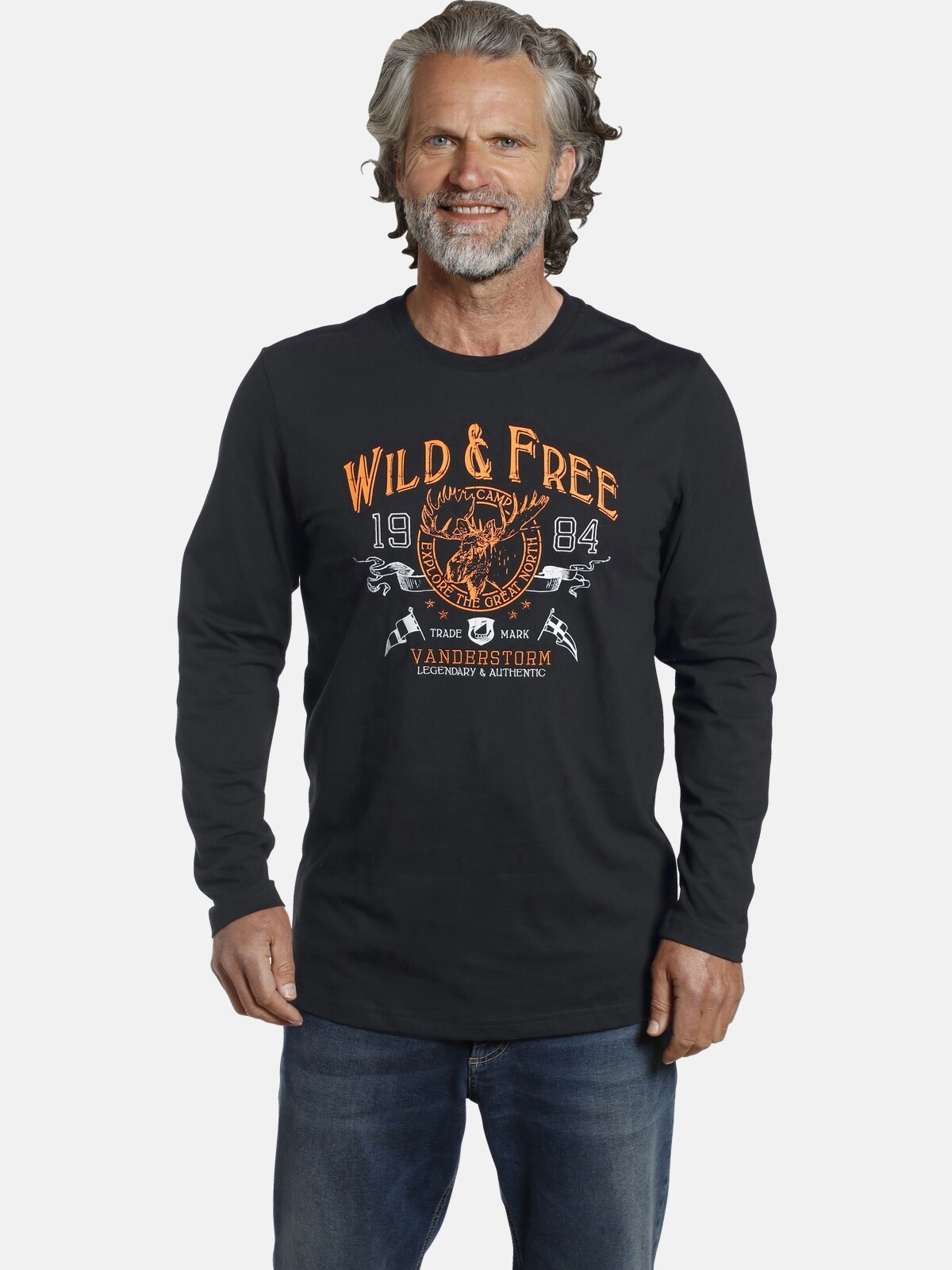 Jan Vanderstorm Langarm-Poloshirt "Langarmshirt STAAF" günstig online kaufen