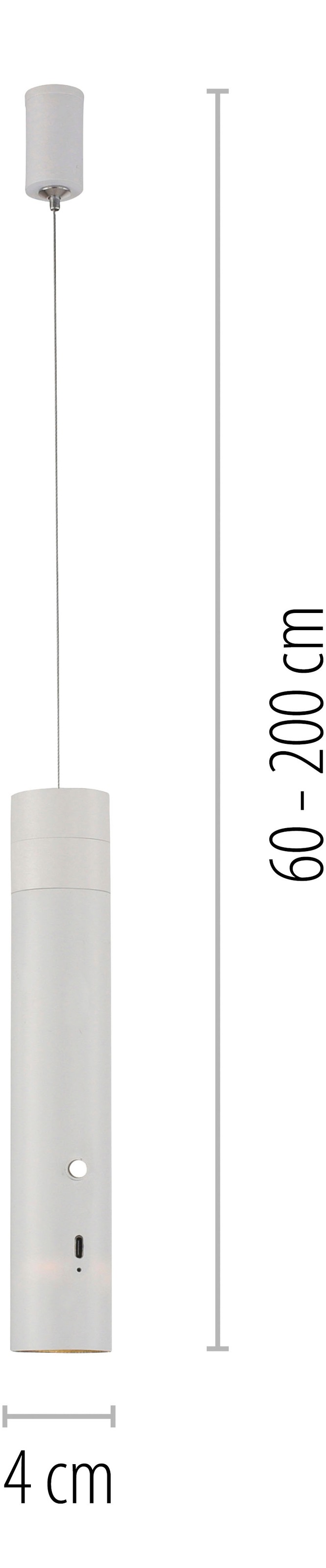 JUST LIGHT Pendelleuchte »ATTACH« LED-Modul 1 Stk. Warmweiß Akkuleuchte