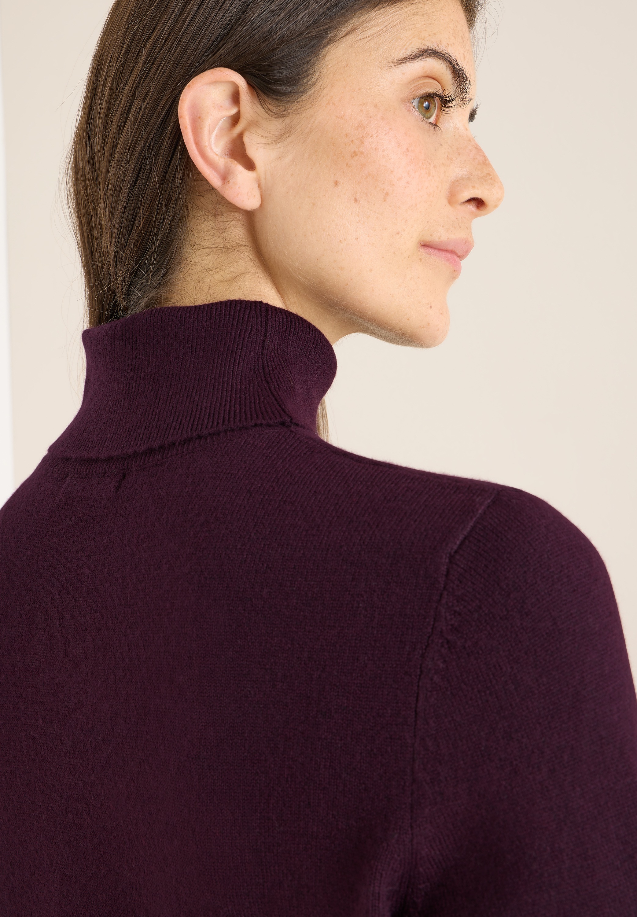 Thumbnail - Cecil Strickkleid mit Rollkragen, knielang