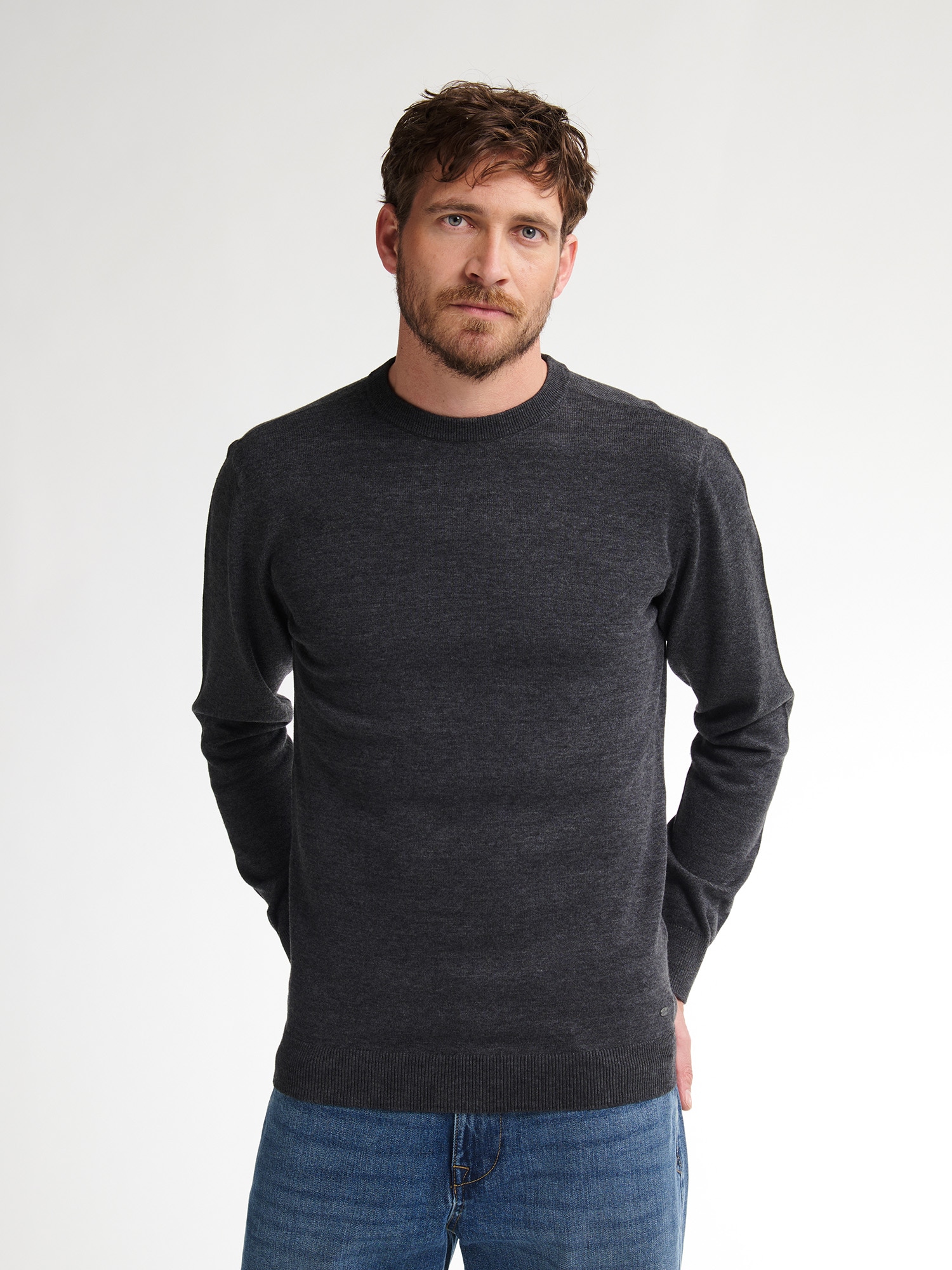 Petrol Industries Rundhalspullover Materialmix mit Baumwollanteil günstig online kaufen