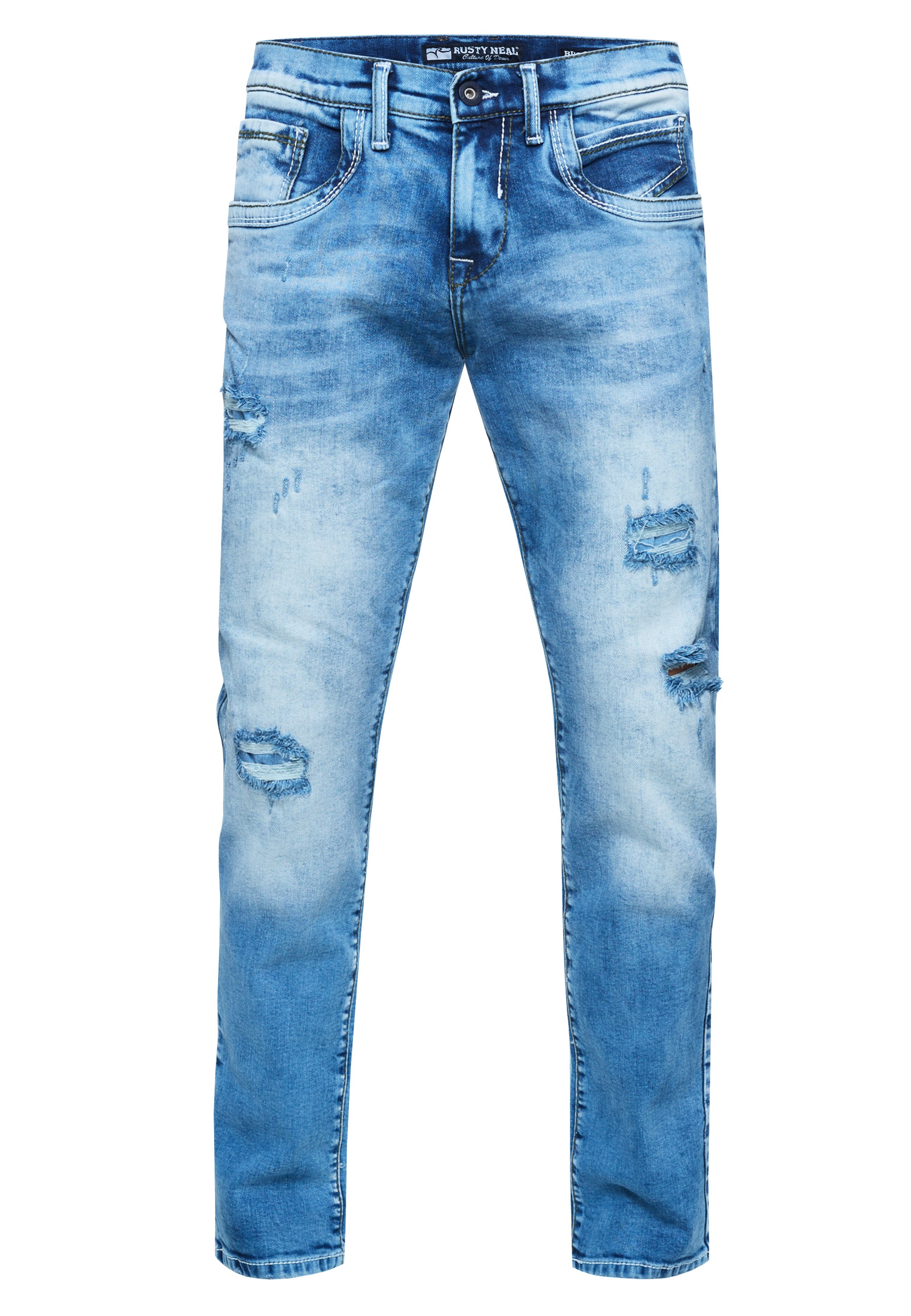 Rusty Neal Straight-Jeans »ODAR«, Mit farblich abgesetzten Ziernähten